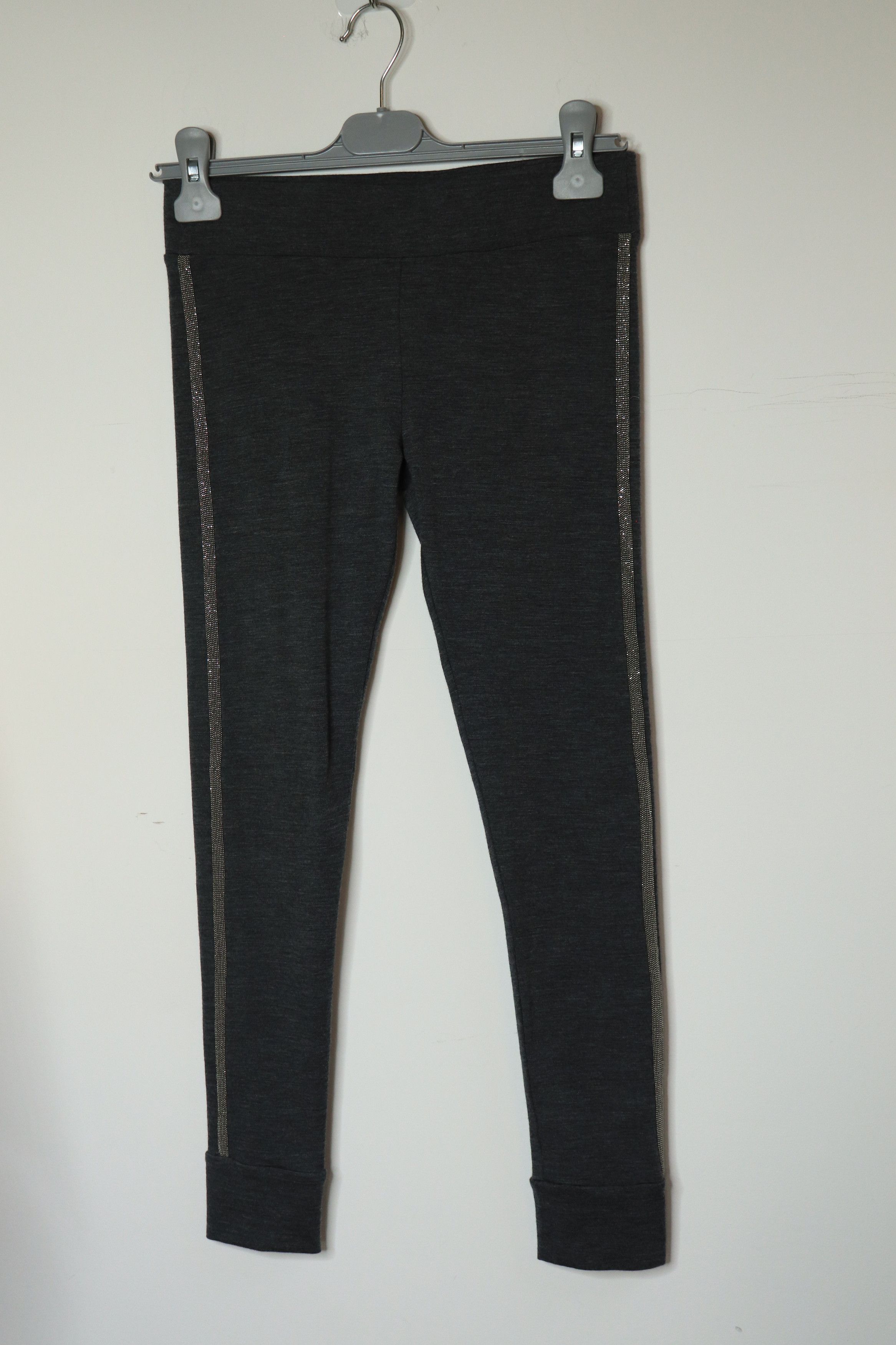 Brunello Cucinelli Grey bead-embellished leggings - UK 6 Size 26" / US 2 / IT 38 - 1 Thumbnail