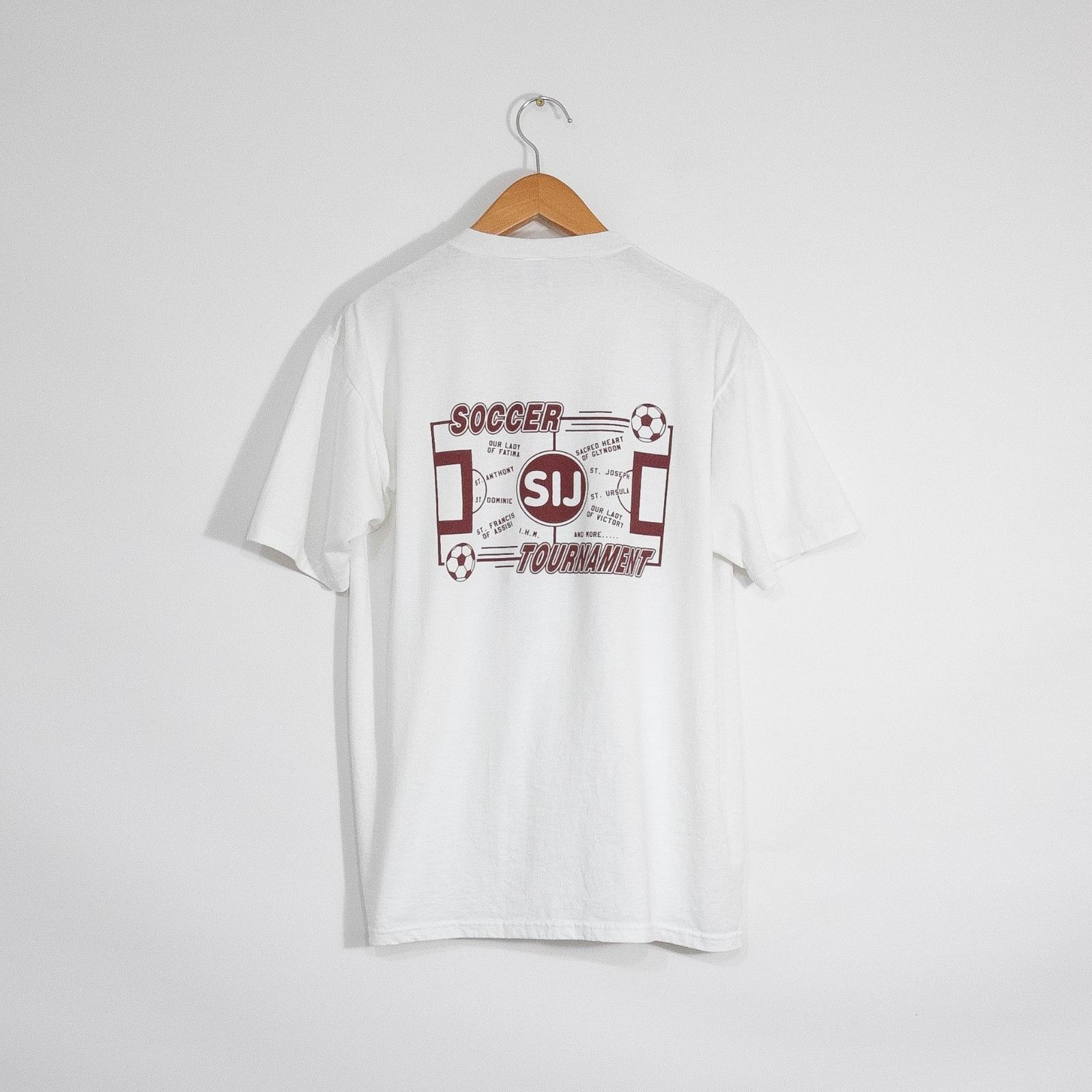 Vintage Vintage 90s St Isaac Jogues Soccer T Shirt XL Single Stitch Size US XL / EU 56 / 4 - 5 Thumbnail