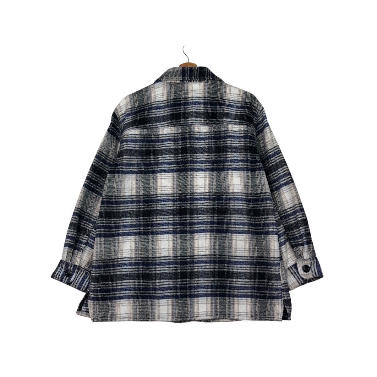 Japanese Brand 📌Vintage Flannel Jacket Wool Divided Tartan Issey Miyake Size US M / EU 48-50 / 2 - 9 Thumbnail
