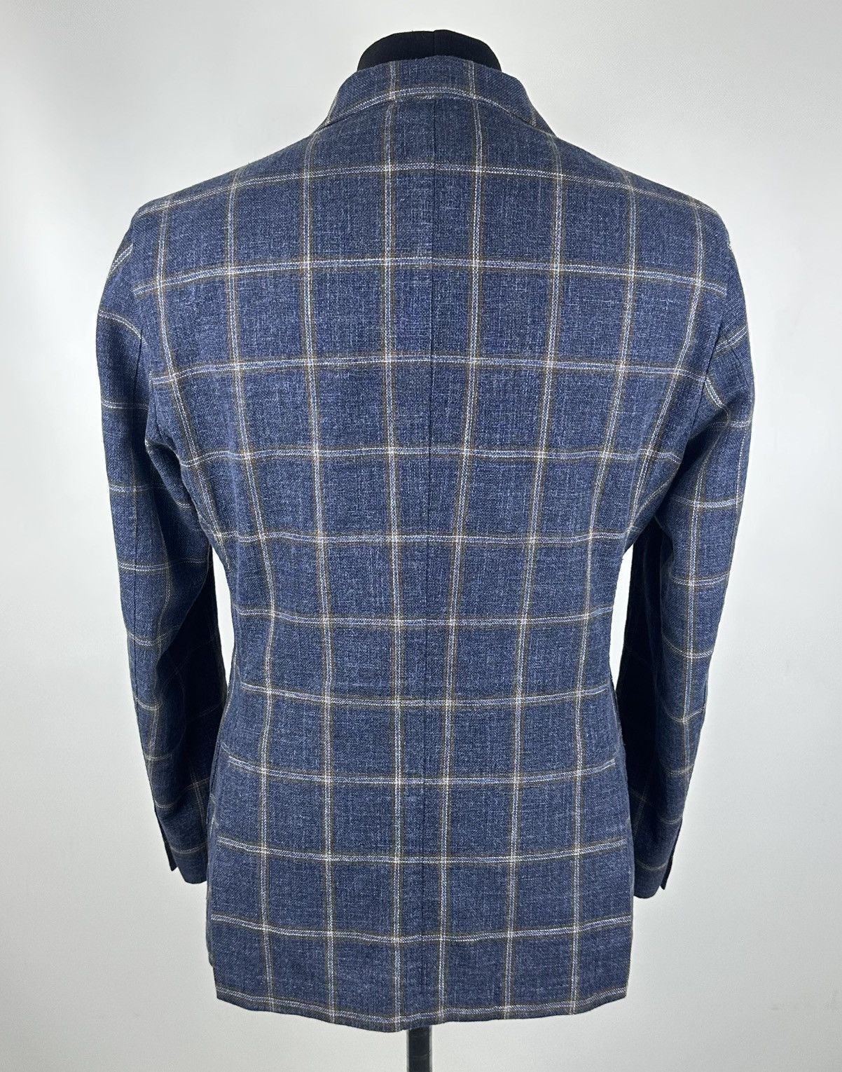 L.B.M. 1911 L.B.M. 1911 Lubiam Italy Windowpane Plaid Cotton Blazer 48R Size 48R - 4 Thumbnail