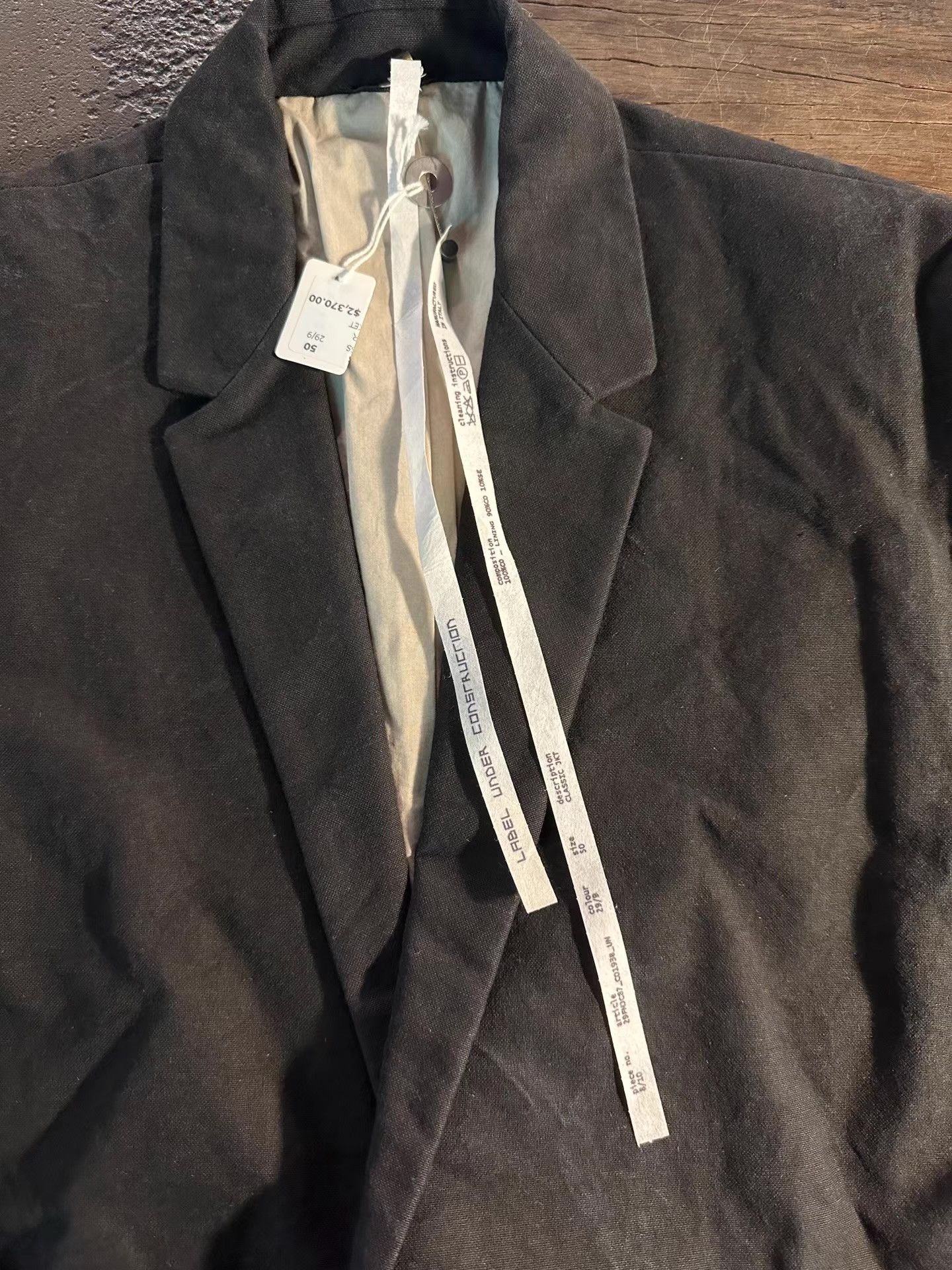 Label Under Construction Label Under Construction Black Classic Jacket Ｑ25 Size 46R - 4 Thumbnail