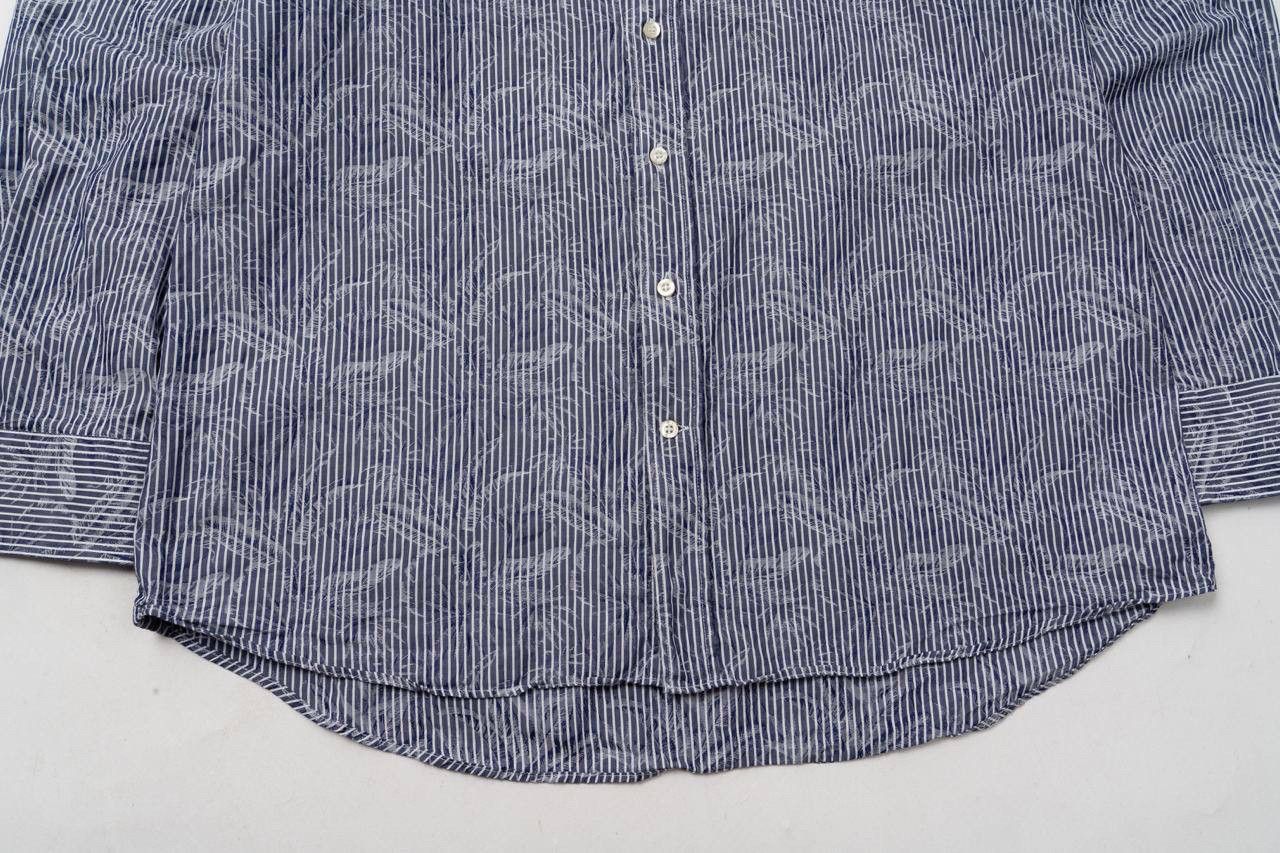 Etro 🔵ETRO Striped Blue Flower Print Bottom Up Shirt Made Italy Size US L / EU 52-54 / 3 - 6 Thumbnail