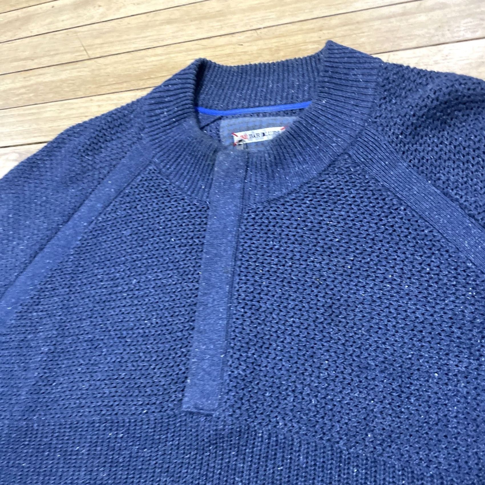 Vintage VINTAGE 32 Bar Blues Sweater Men 2XL Blue Fisherman 1/4 Zip Knit Pullover Size US XXL / EU 58 / 5 - 5 Thumbnail