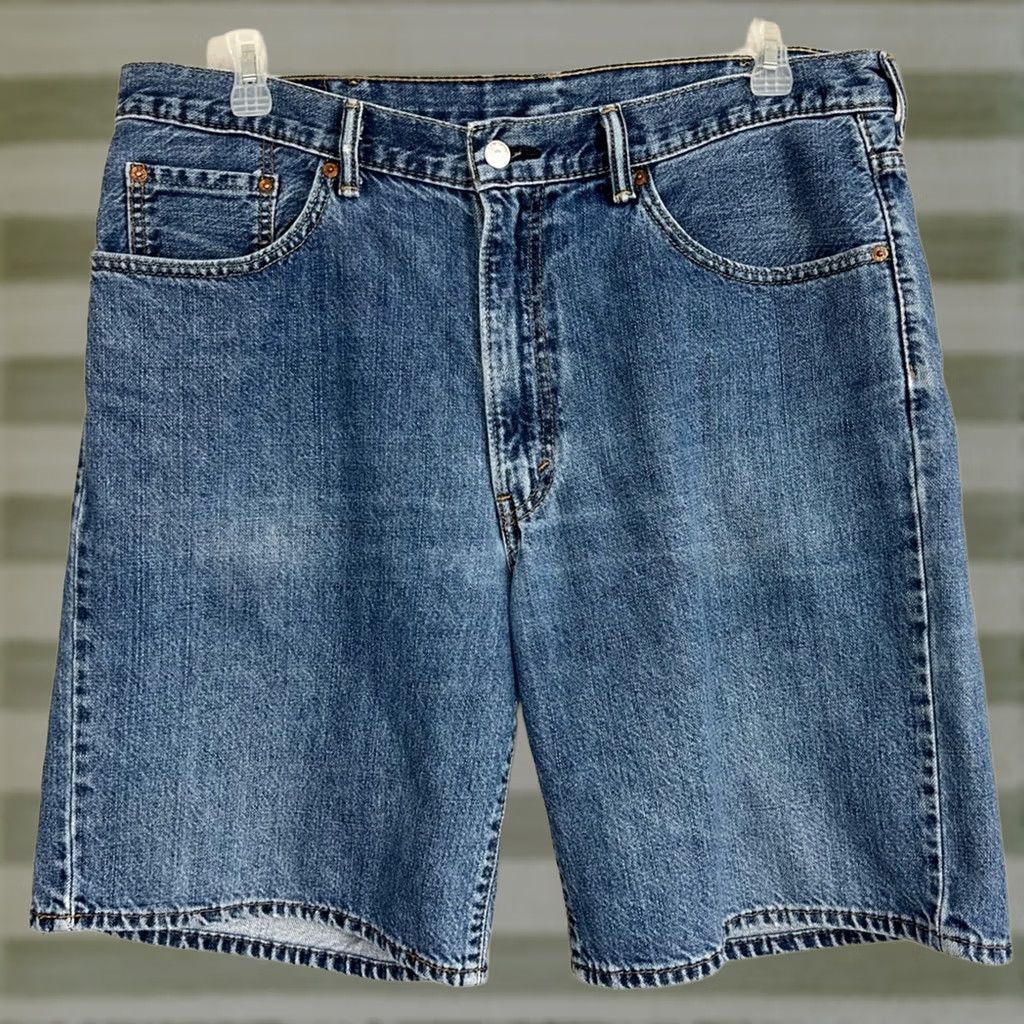 Levi's Levis 550 Jean Shorts Mens 38x10 Relaxed Fit Jorts Dad Denim Casual Cotton Dark Blue Size US 38 / EU 54 - 1 Thumbnail