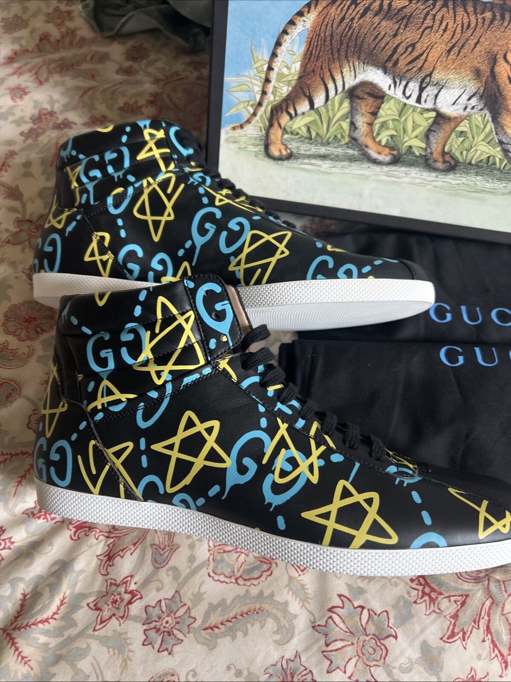 Gucci Gucci Ghost High Top Sneakers Apollo Limited Edition 9 Men Size US 9 / EU 42 - 6 Thumbnail