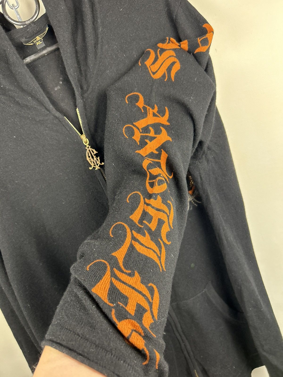 Christian Audigier Christian Audigier Zip Hoodie Black Logo Size US XL / EU 56 / 4 - 12 Thumbnail