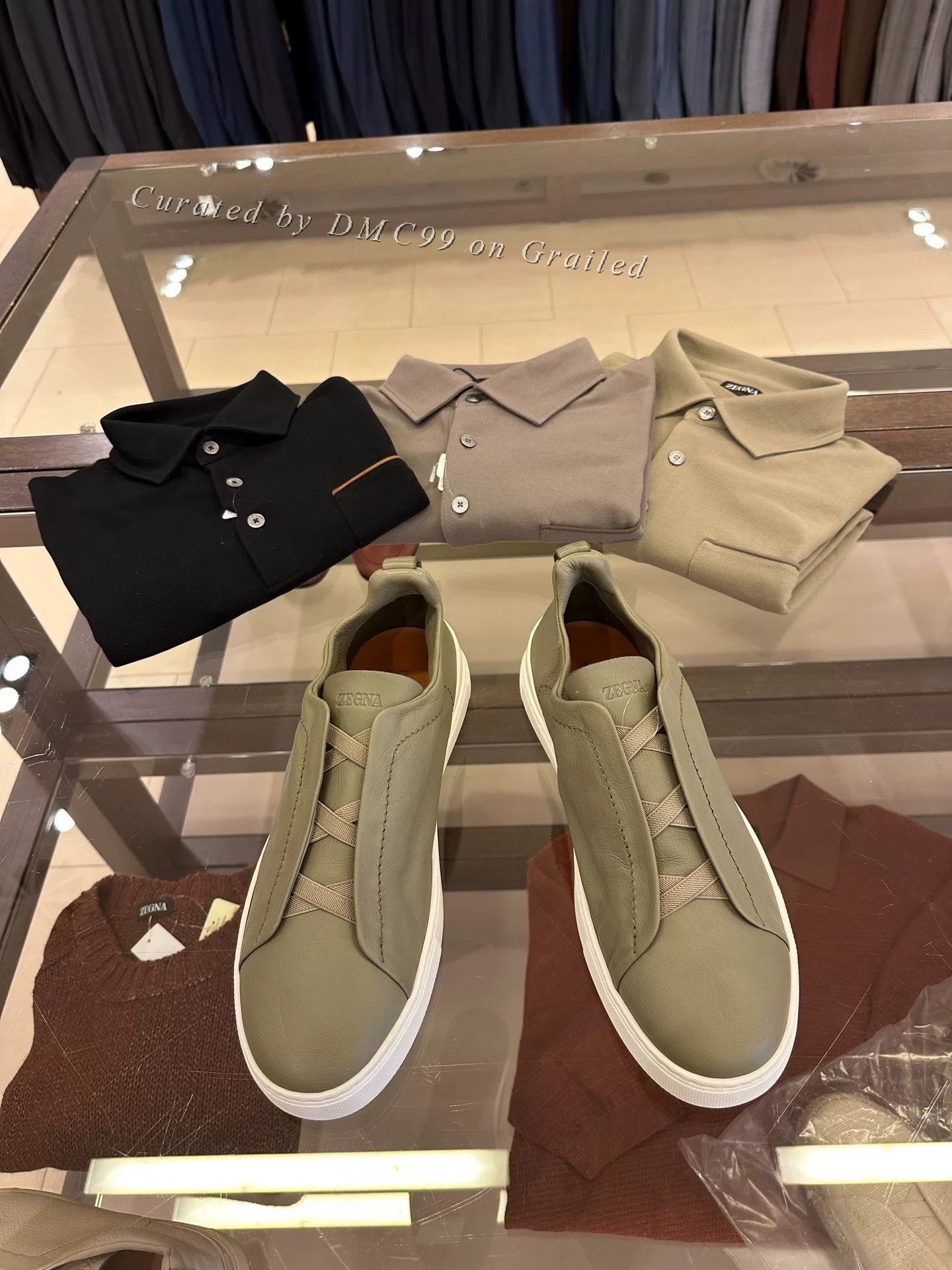 Ermenegildo Zegna Zegna Triple Stitch Leather Sneakers Size US 10.5 / EU 43-44 - 1 Thumbnail