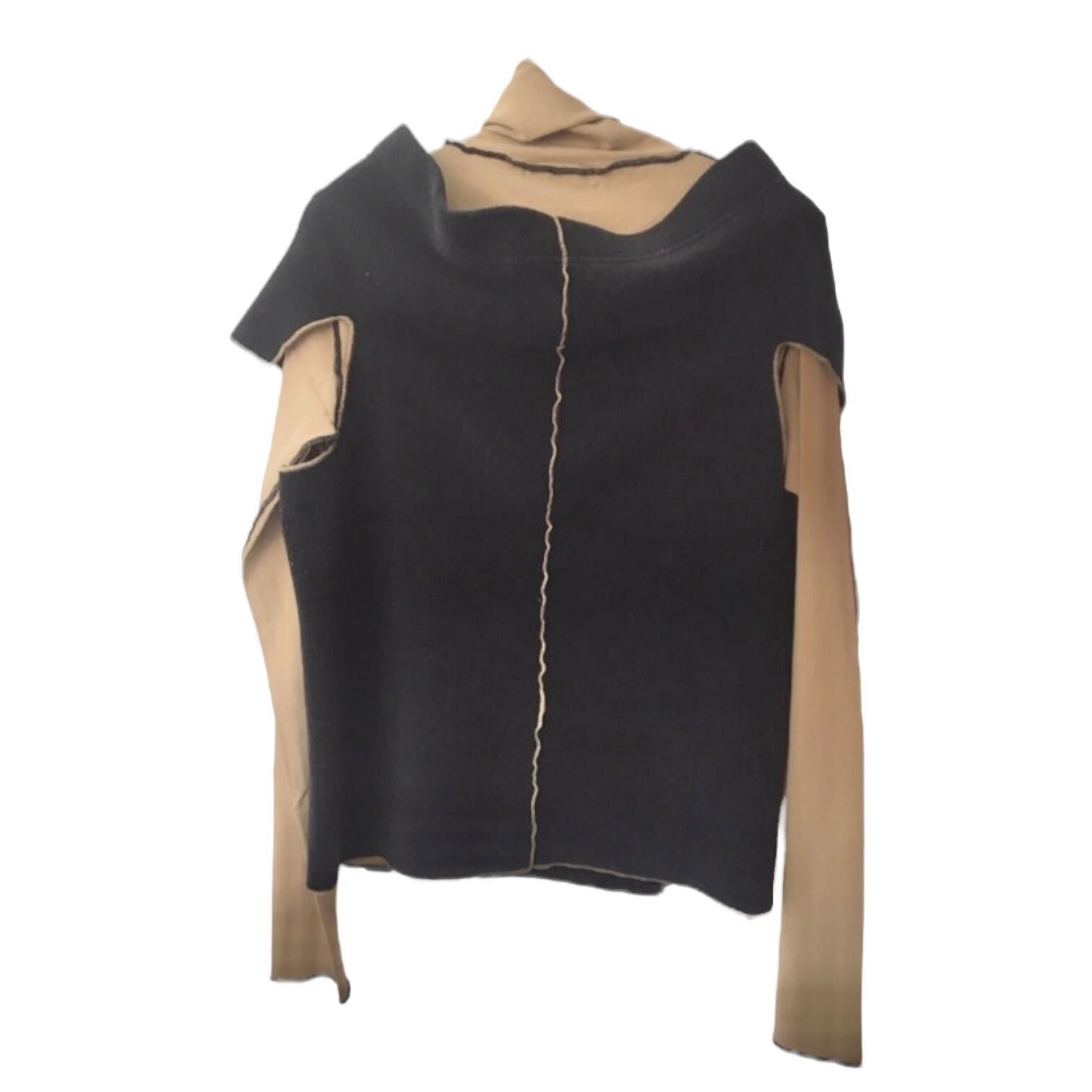Cop Copine The Cop Copine Turtleneck Top & Cut Out Floral Vest Set Size ONE SIZE - 2 Thumbnail