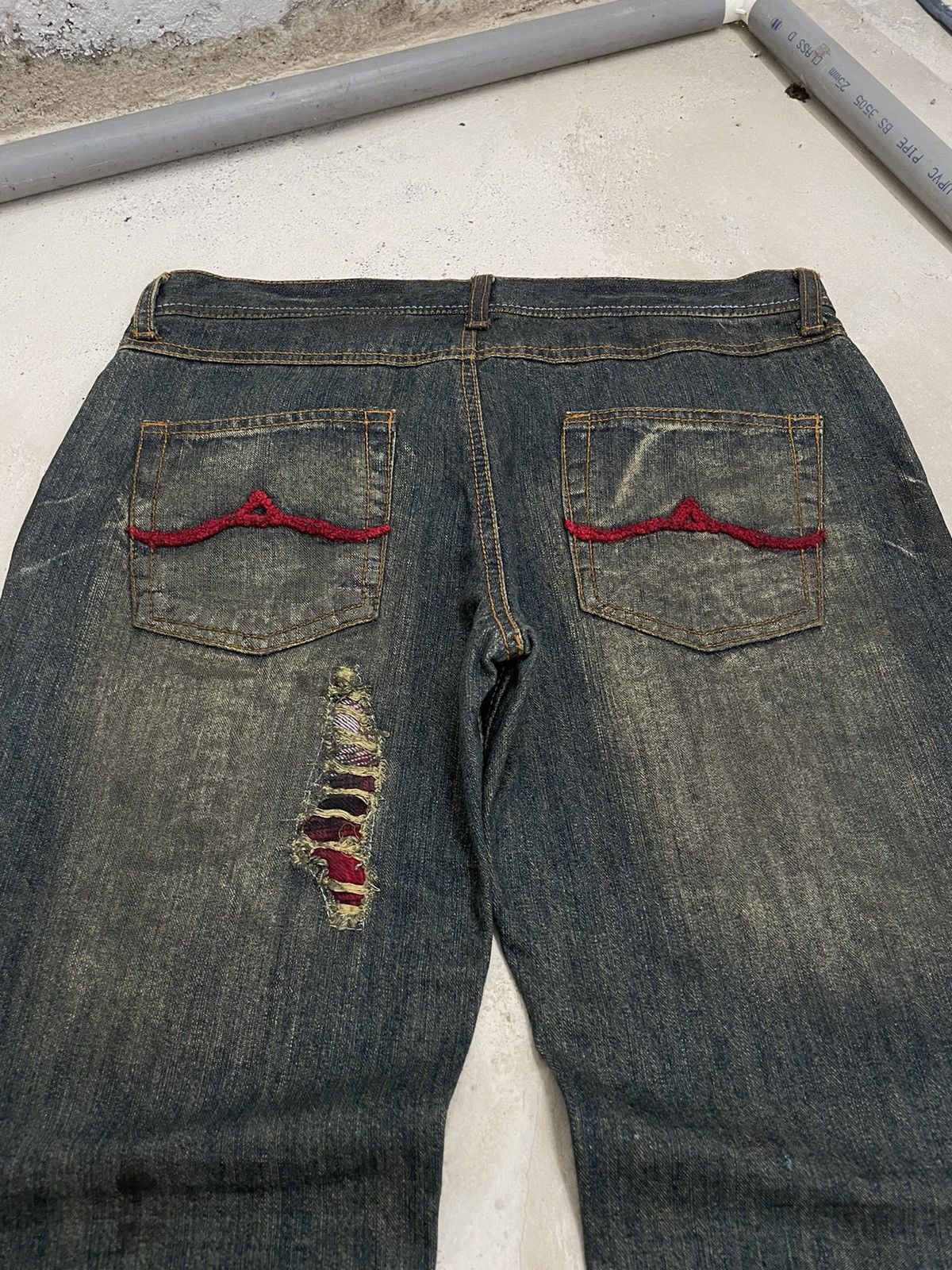 20471120 In the Attic Crazy Muddy Distressed Stud Japan Punk Denim Size US 32 / EU 48 - 14 Thumbnail