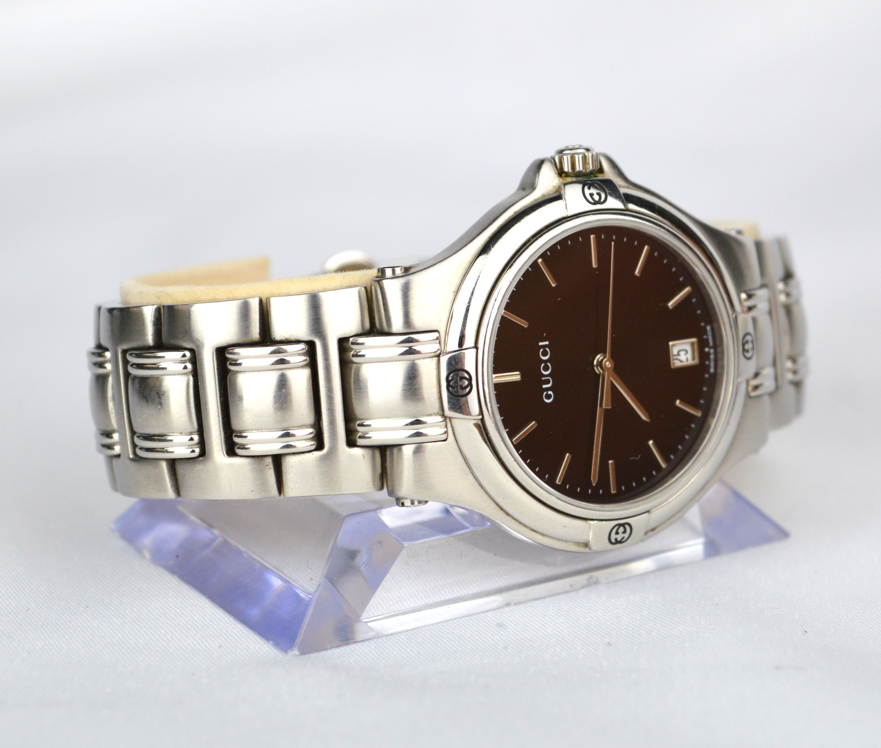 Gucci Gucci 9040M black dial watch with box Size 34 - 5 Thumbnail