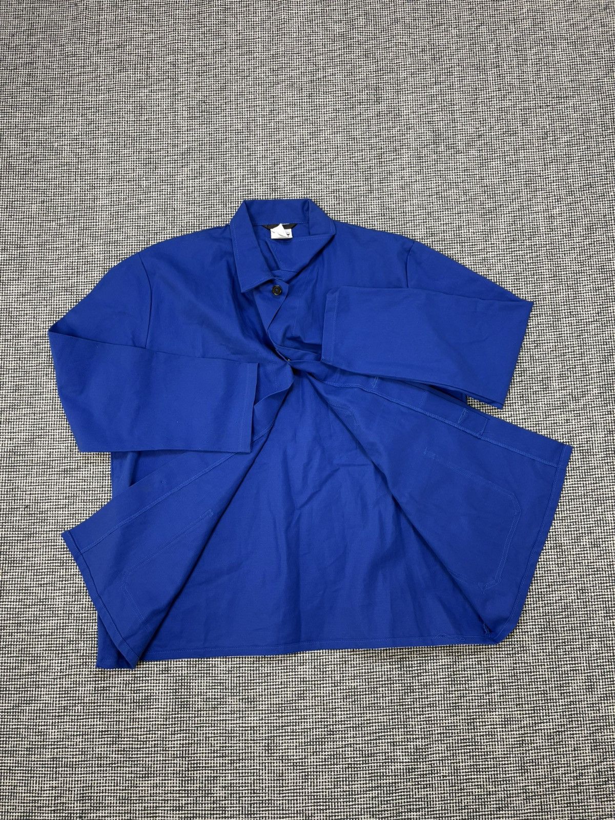 Vintage Vintage 90s blue French chore coat work jacket sanfor Size US XL / EU 56 / 4 - 2 Thumbnail