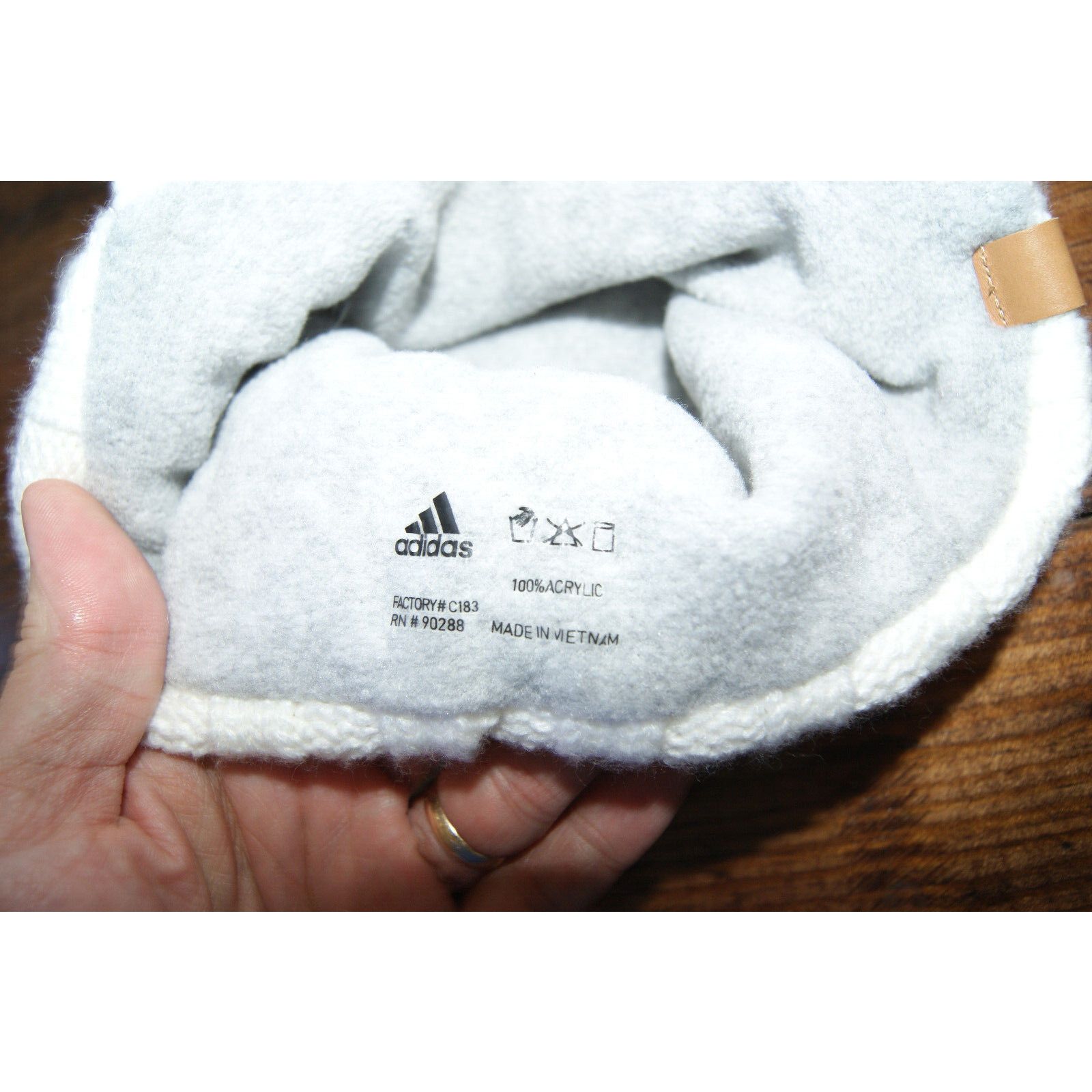 Adidas Adidas Women’s Brimmed Cable Knit Beanie Hat Cap Fleece Line Size ONE SIZE - 6 Thumbnail