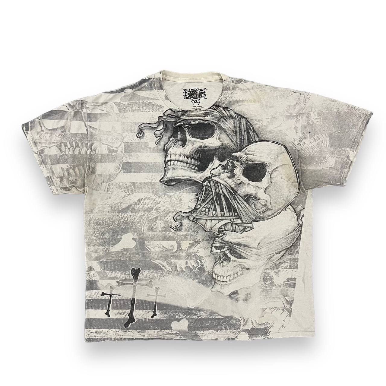DaBomb🔥 Mma Over Print Skull Tee