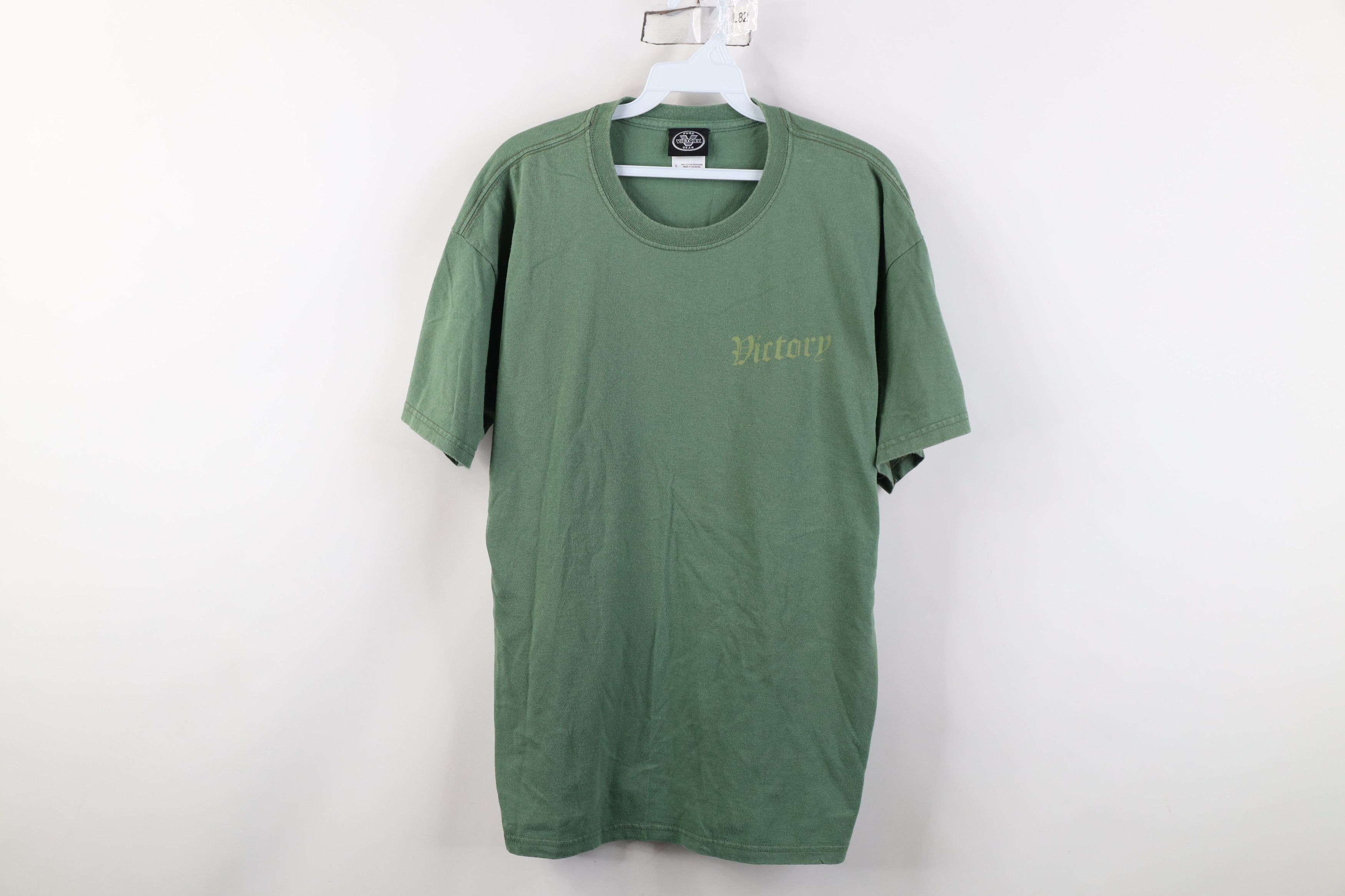 Vintage Vintage Victory Motorcycle Spell Out Skull Military T-Shirt Size US L / EU 52-54 / 3 - 1 Thumbnail