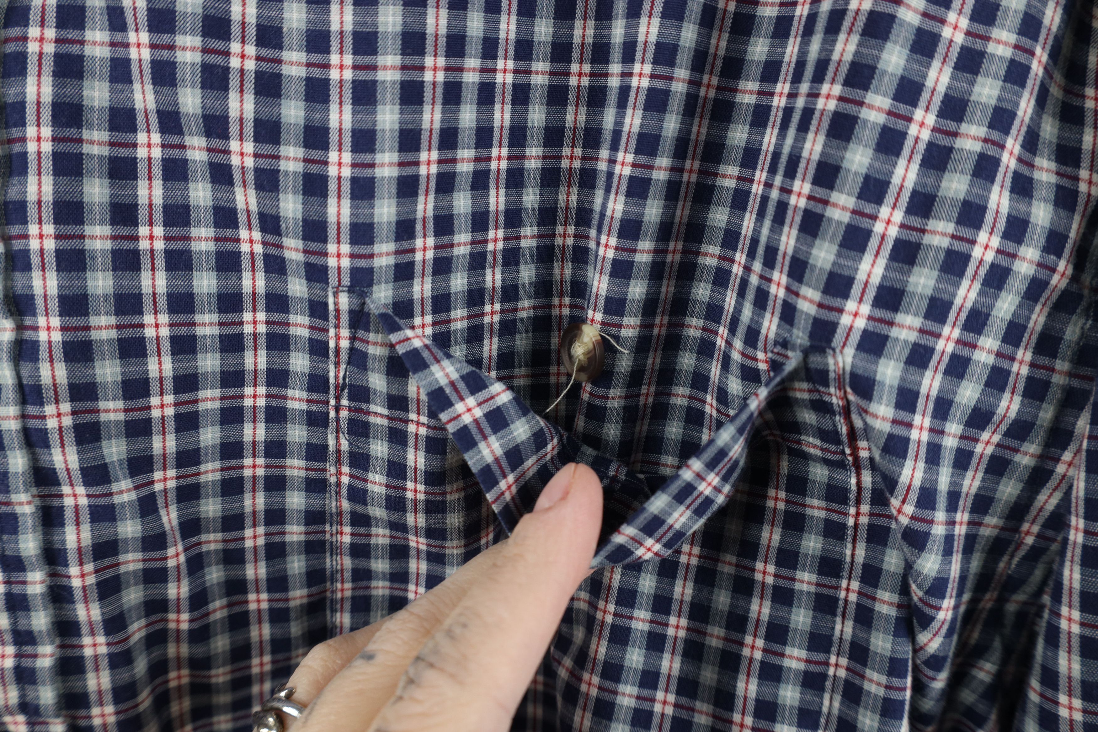 Vintage Vintage 90s Streetwear Collared Button Shirt Blue Plaid Size US M / EU 48-50 / 2 - 4 Thumbnail