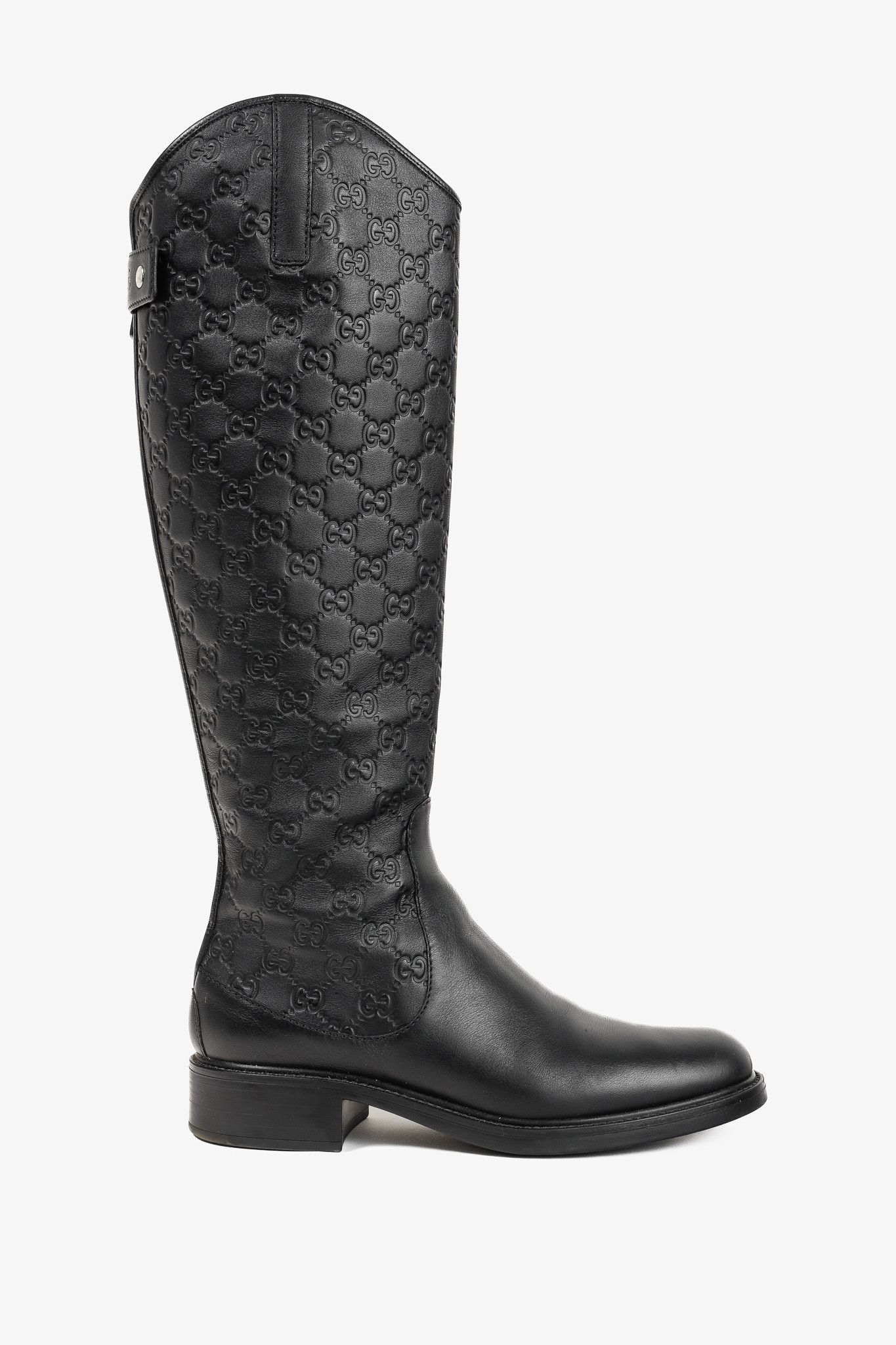 Gucci Gucci Maud Nero Guccissima Leather Knee-High Riding Boots Size US 8.5 / IT 38.5 - 1 Thumbnail