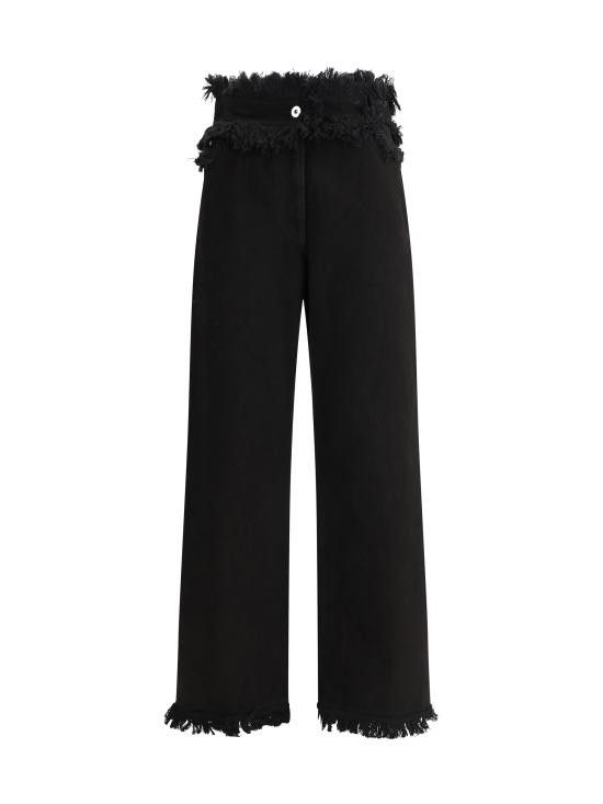 Salvatore Ferragamo SALVATORE FERRAGAMO Women Denim Pants 782632 002 BLACK Size 27" / US 4 / IT 40 - 1 Thumbnail