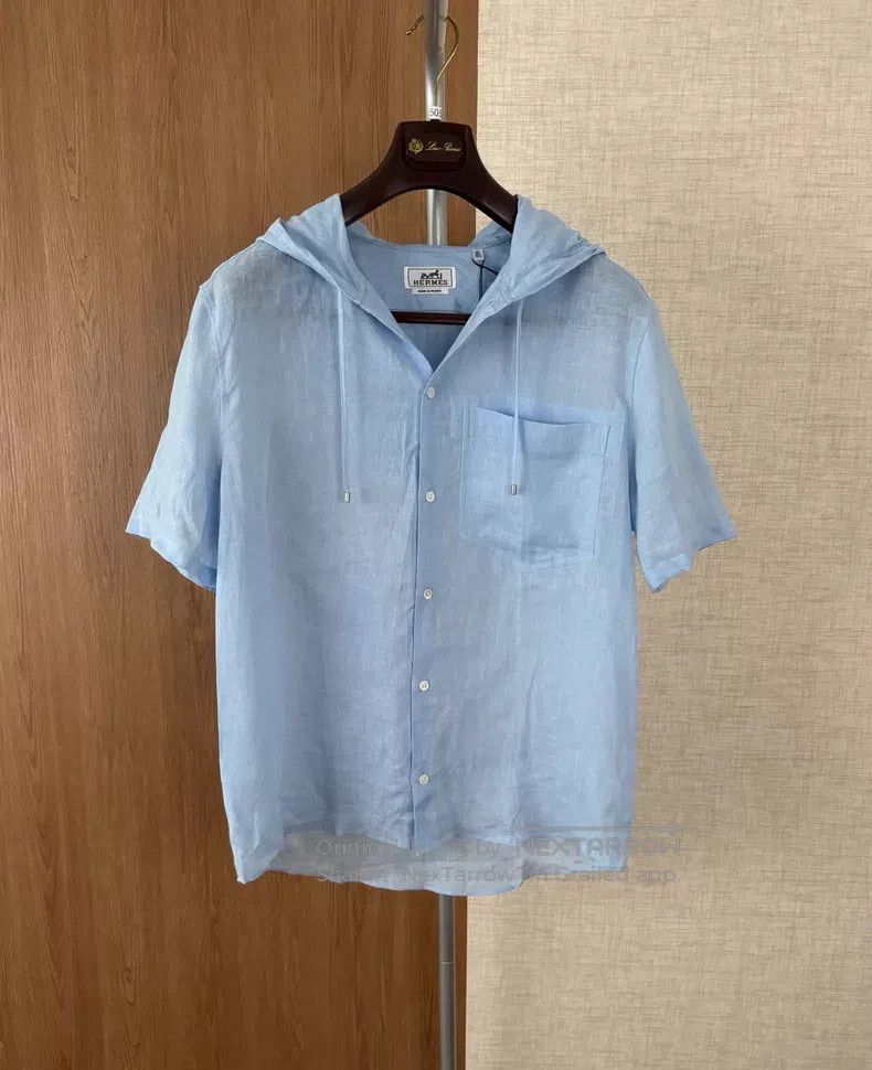 Hermes Hermes Men's hooded shirt jacket for spring and summer Size US XXS / EU 40 - 1 Thumbnail