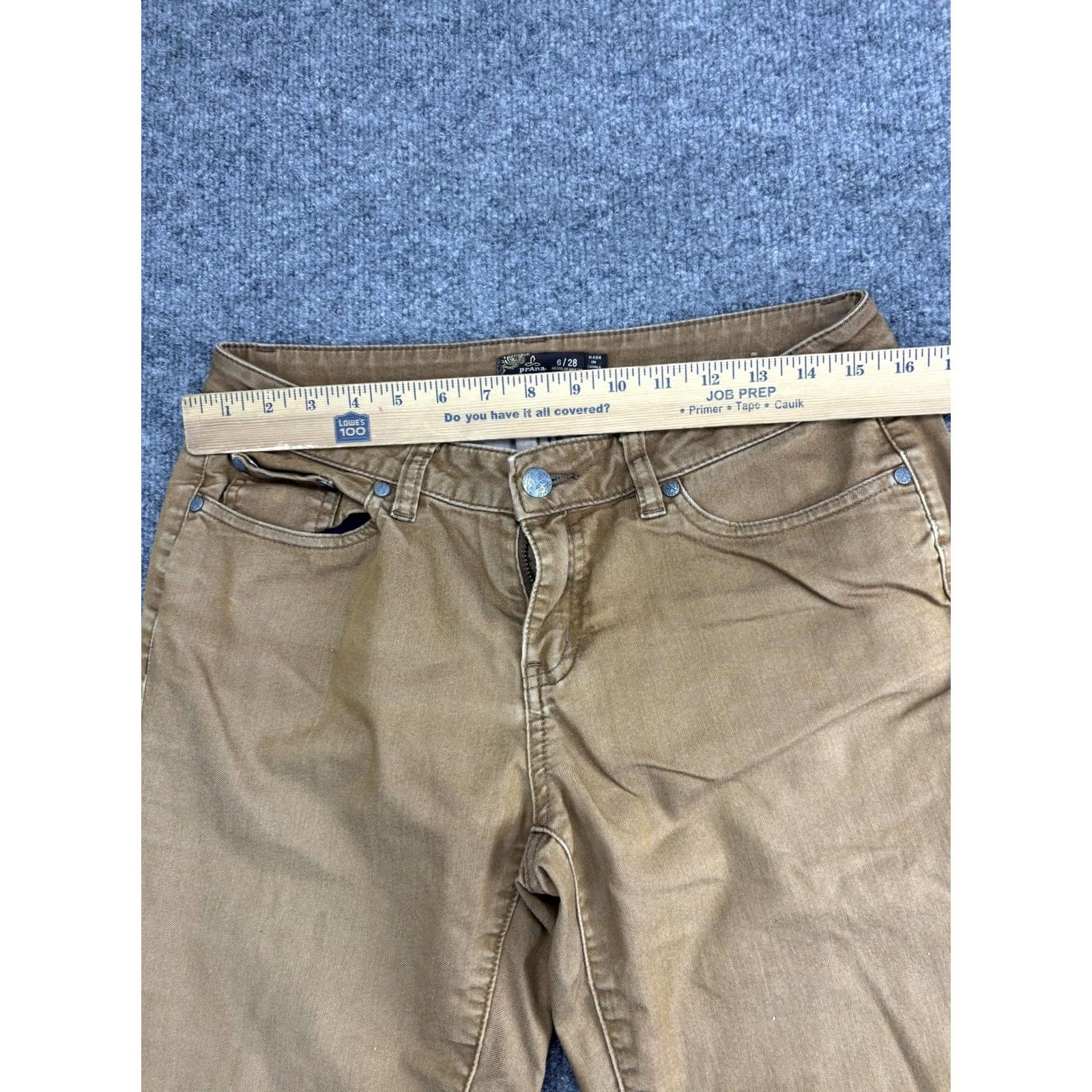 Prana prAna Pants Womens 6 Brown Organic Cotton Stretch Twill Skinny Chino Casual Size 28" / US 6 / IT 42 - 3 Thumbnail