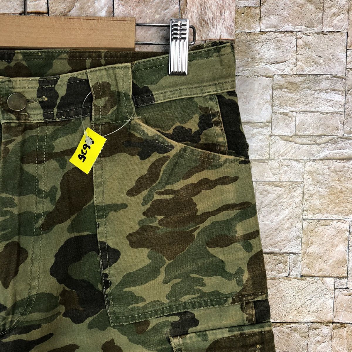 Japanese Brand Even River Green Camo Cargo Multipocket Pants #A625 Size US 31 - 9 Thumbnail