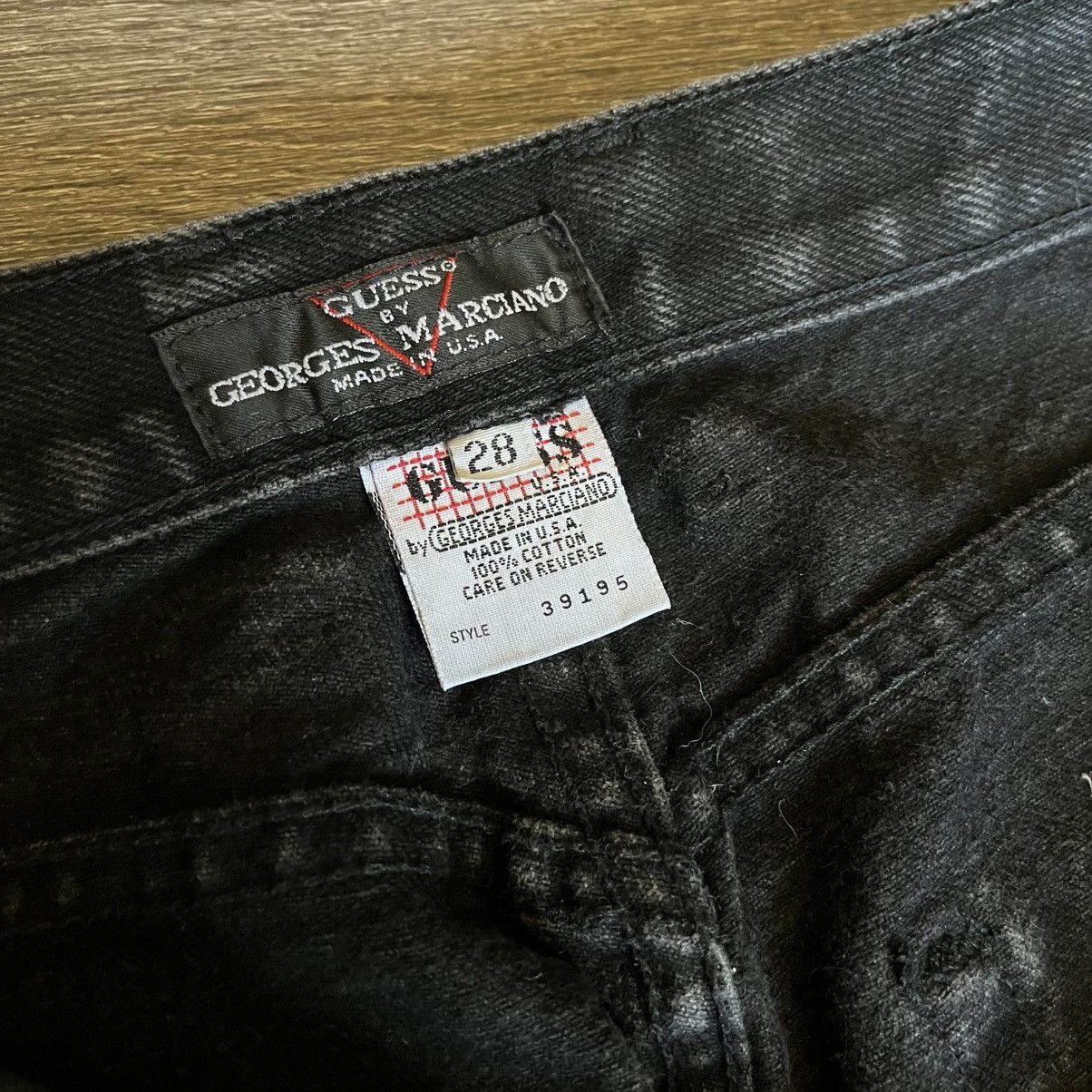 Guess Vintage 1990s Guess by Georges Marciano Black Denim Jeans Size US 28 / EU 44 - 9 Thumbnail