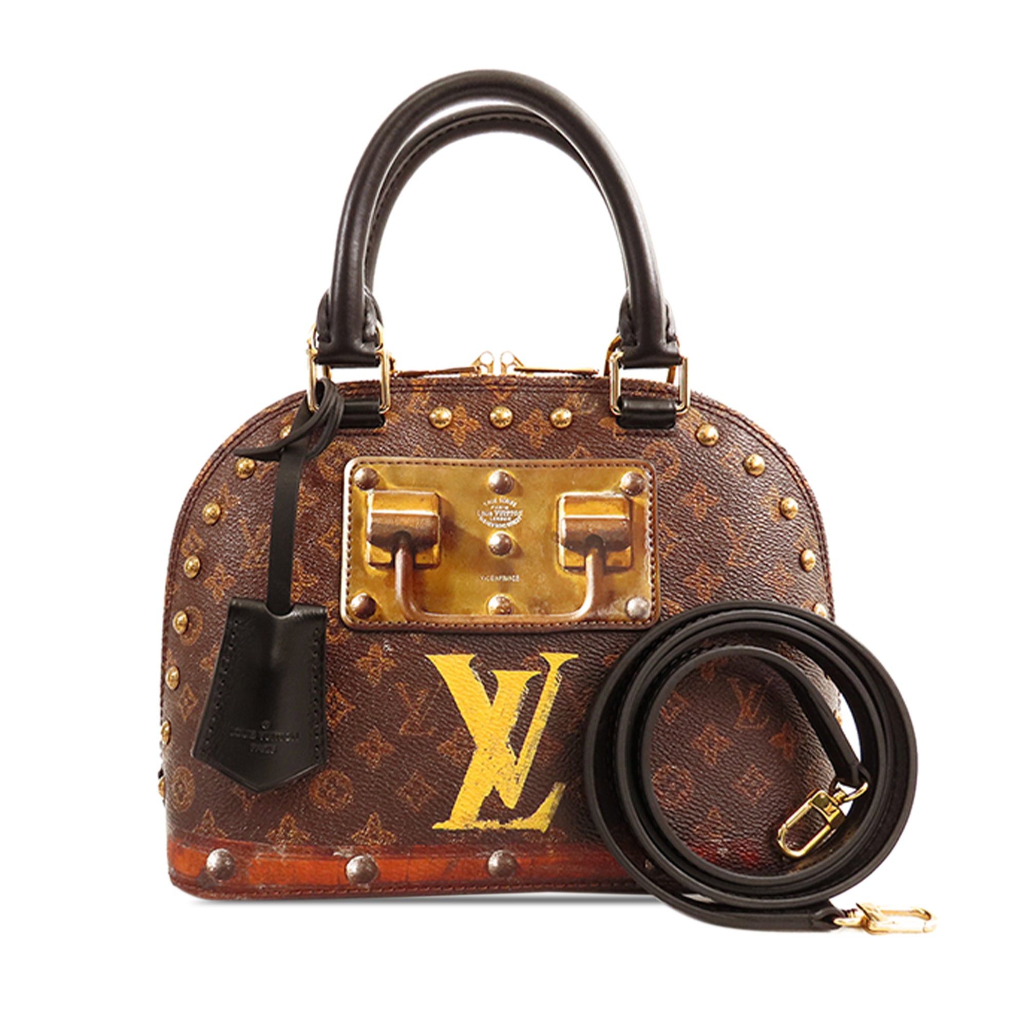 image of Louis Vuitton Transformed Monogram Time Trunk Alma Bb Satchel in Brown, Women's