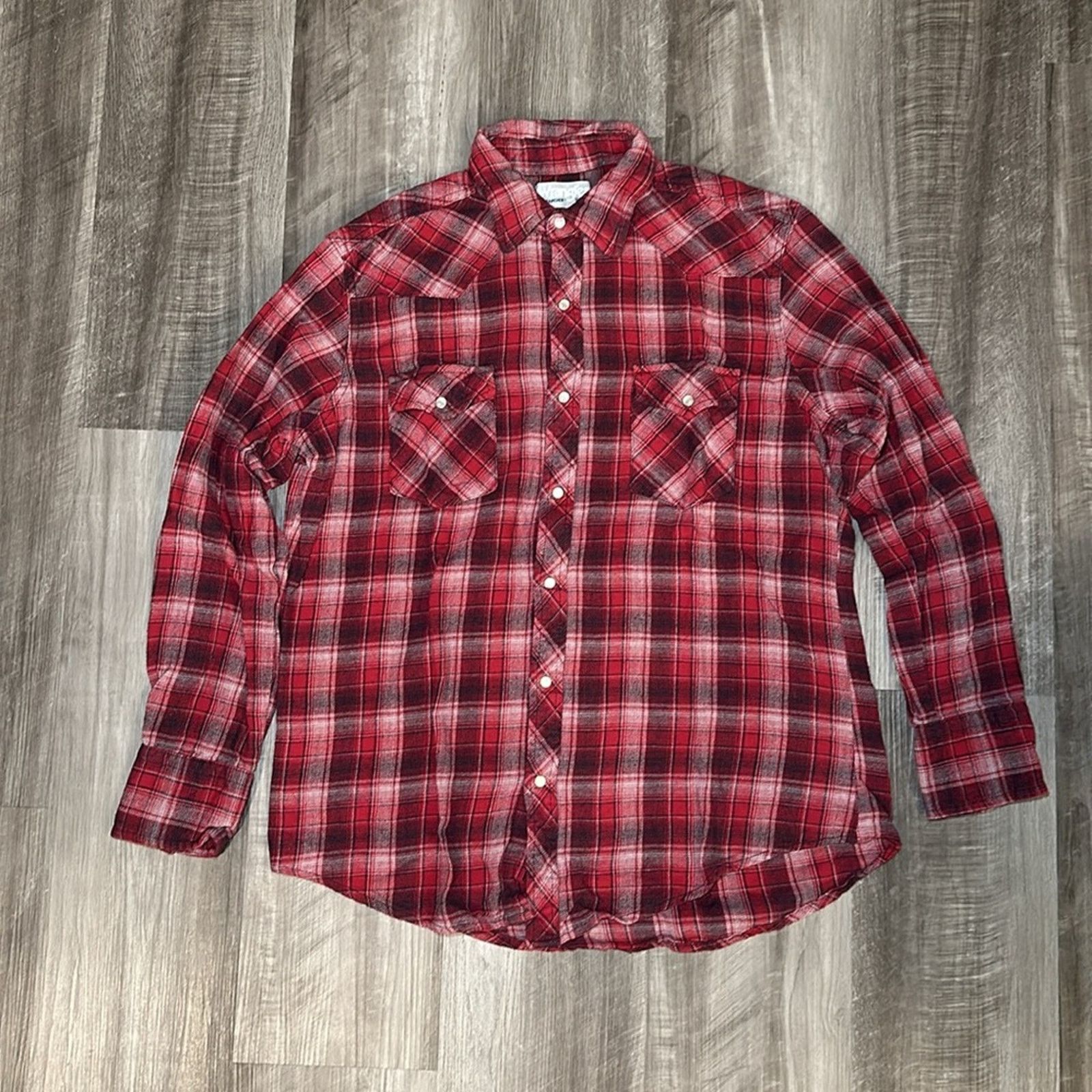 Wrangler Wrangler Wrancher Flannel Long Sleeve Pearl Snap - Medium Size US M / EU 48-50 / 2 - 2 Thumbnail