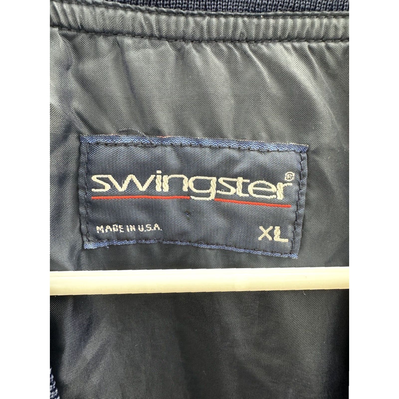 Vintage Swingster Windbreaker Jacket XL Blue USA Today Embroidered Long Sleeve V-Neck Adults Mens Regular Size XL Size US XL / EU 56 / 4 - 6 Thumbnail