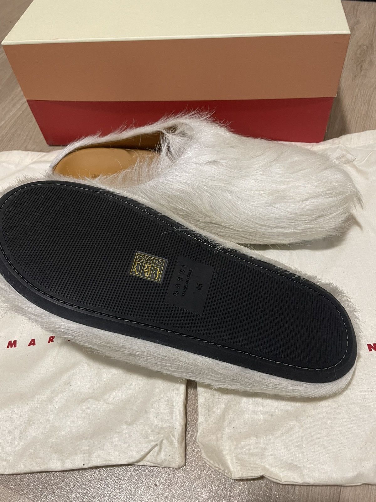 Marni MARNI Fussbet Sabot White calfskin mule Size US 12 / EU 45 - 2 Thumbnail