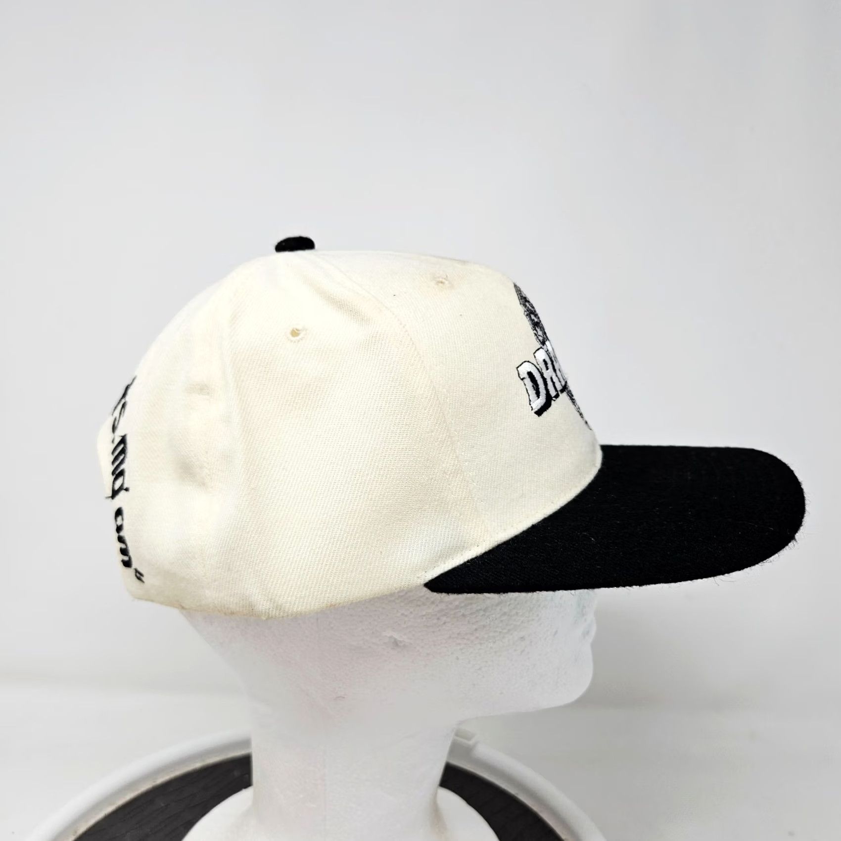 American Needle VINTAGE American Needle Dragnet Just The Facts Ma’am Snapback Hat White 90s Mens One Size Adjustable Cotton Solid Hat Size ONE SIZE - 5 Thumbnail