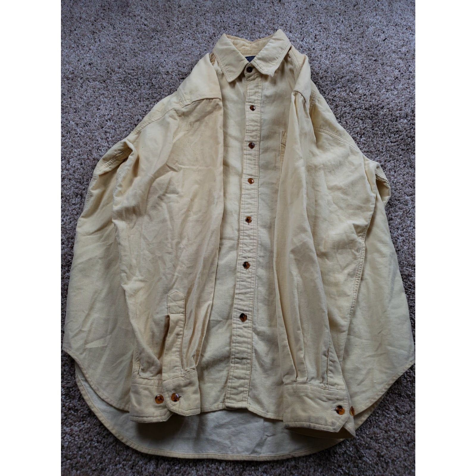 Gap VINTAGE Gap Shirt Mens M Yellow Corduroy Double Pocket Button Up 90s Casual Size US M / EU 48-50 / 2 - 3 Thumbnail