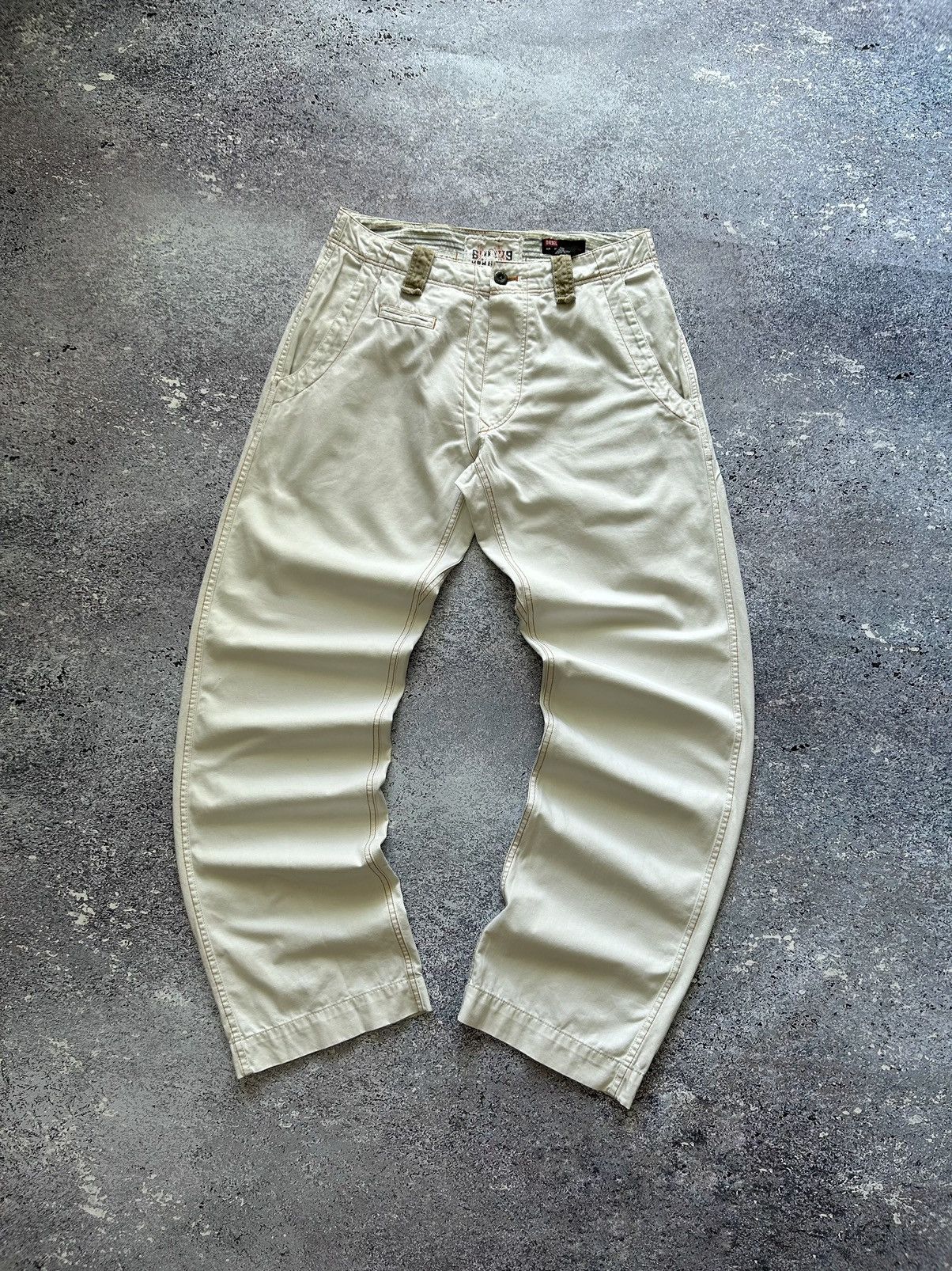 Diesel Vintage Diesel Pants White Japanese Y2K 00’s Rap Size US 31 - 6 Thumbnail