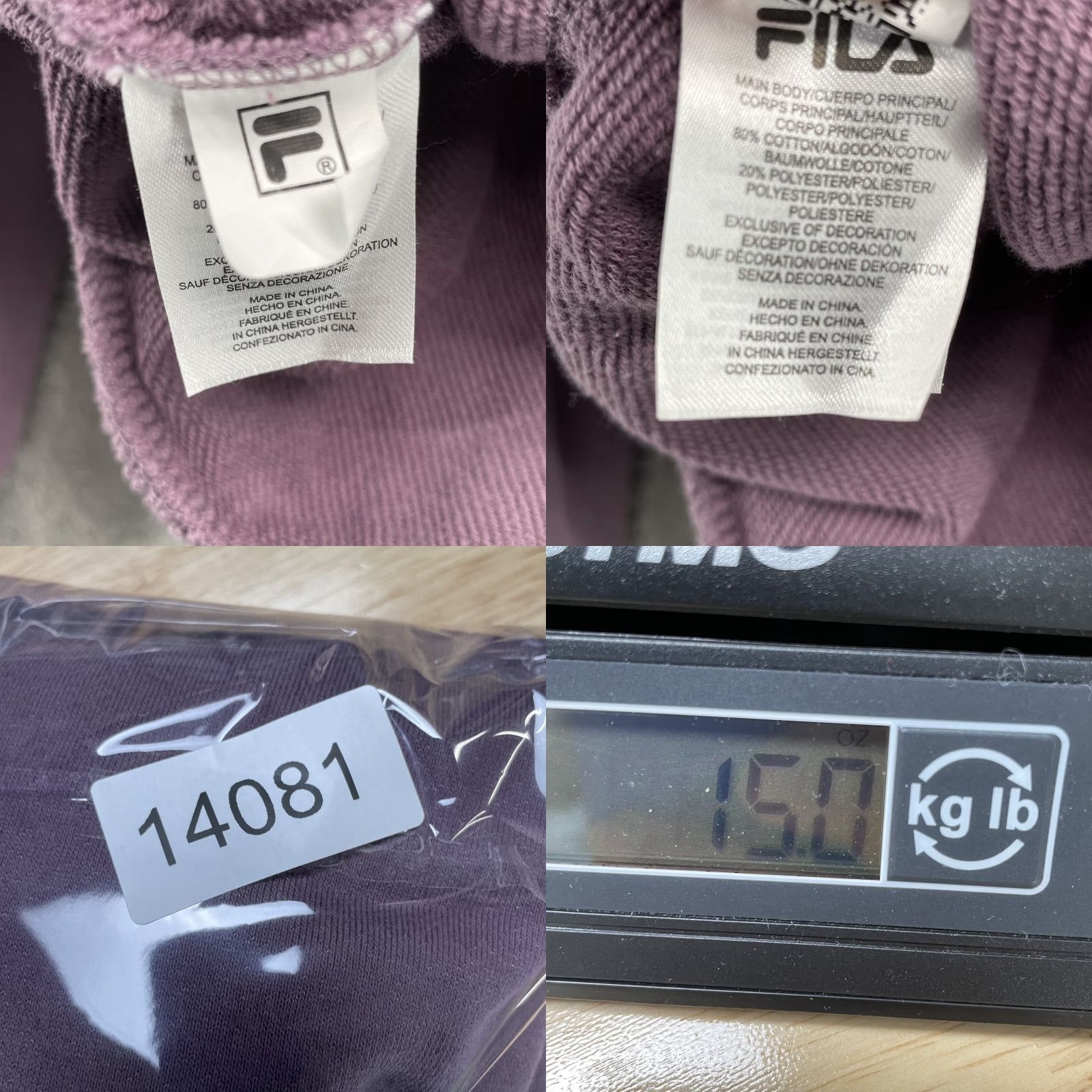 Fila FILA Sweatshirt Medium Mauve Sportswear Retro Streetwear Athleisure Lounge 90's Shirt Mens Size US M / EU 48-50 / 2 - 8 Thumbnail