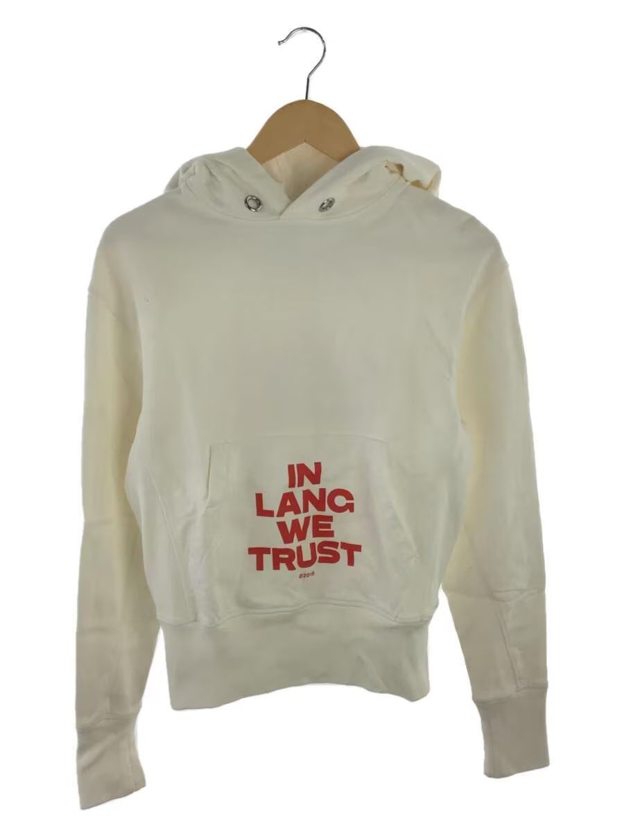 image of Helmut Lang "in Lang We Trust" Hoodie in White, Men's (Size XS)