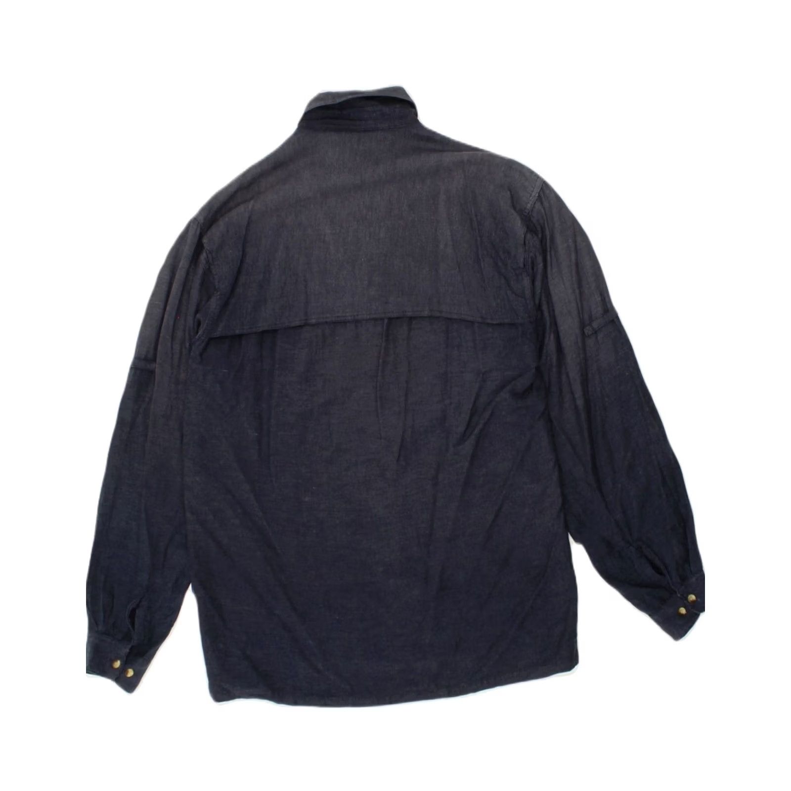 Vintage CANADIAN Mens Shirt XS Navy Blue Viscose Size US XS / EU 42 / 0 - 2 Thumbnail