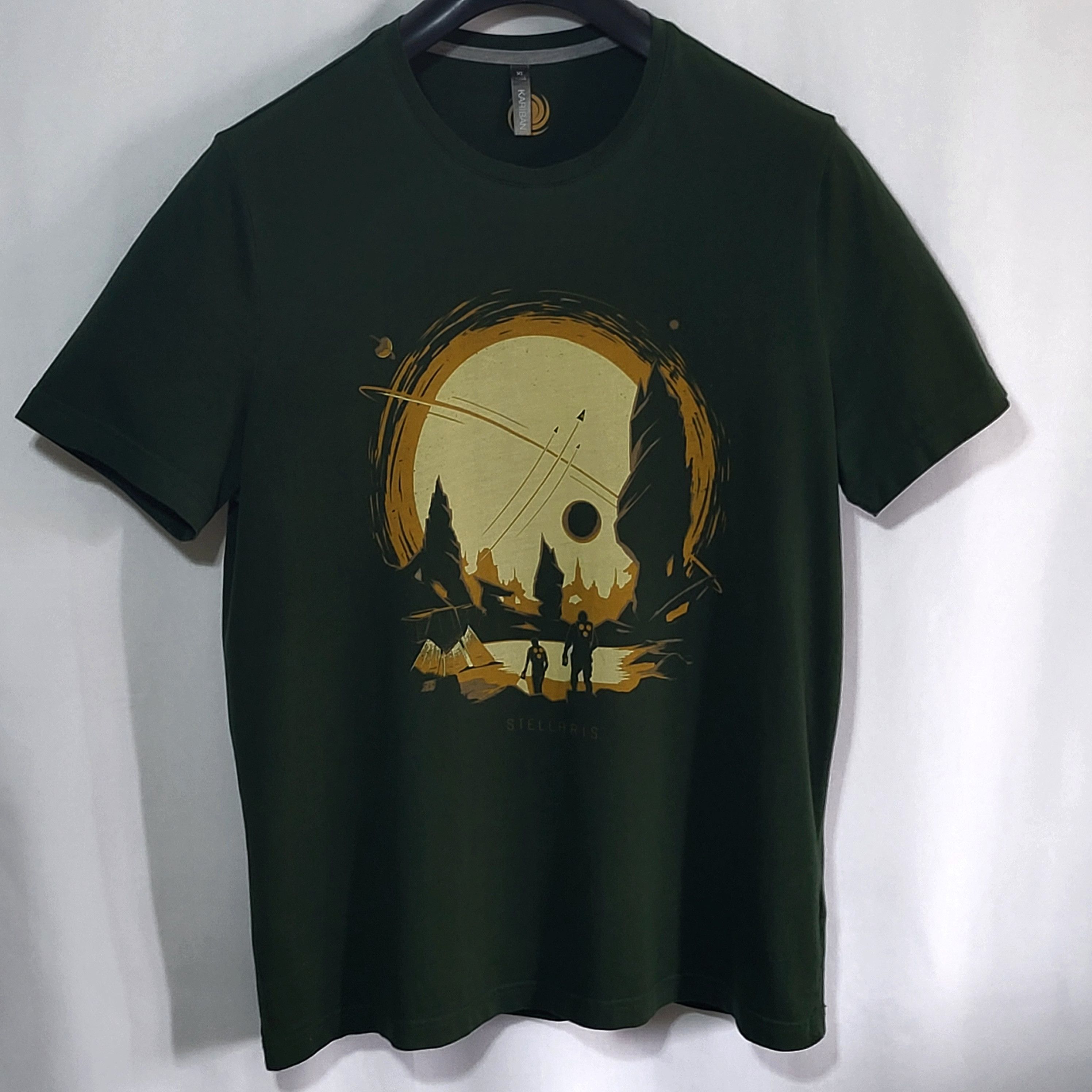 Designer Stellaris game T-shirt. Kariban,France. Size US XL / EU 56 / 4 - 9 Thumbnail
