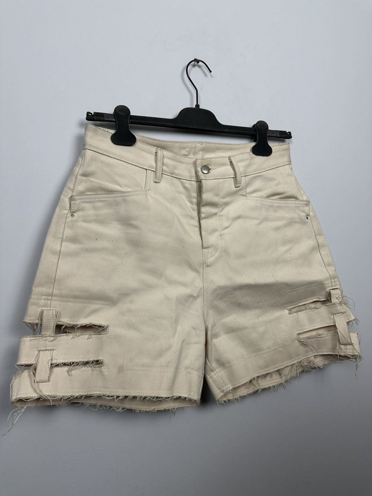Rick Owens Raw Denim Spartan Shorts Size US 31 - 2 Thumbnail
