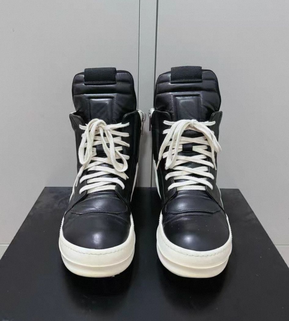 Rick Owens rick owens black leather sneakers size 41.5. Size US 8 / EU 41 - 2 Thumbnail