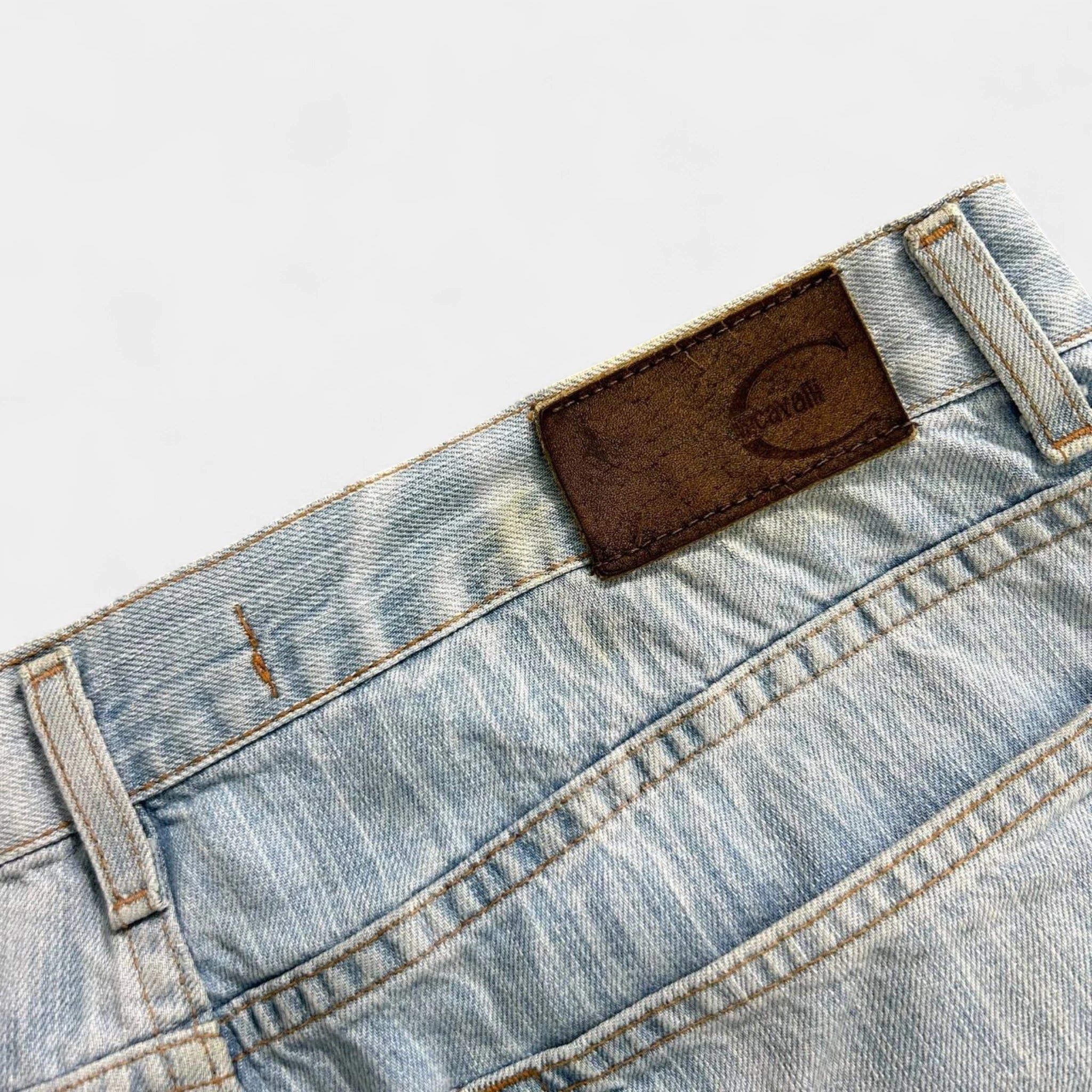 Just Cavalli Just Cavalli Blue Wood Effect Pants Size US 32 / EU 48 - 6 Thumbnail