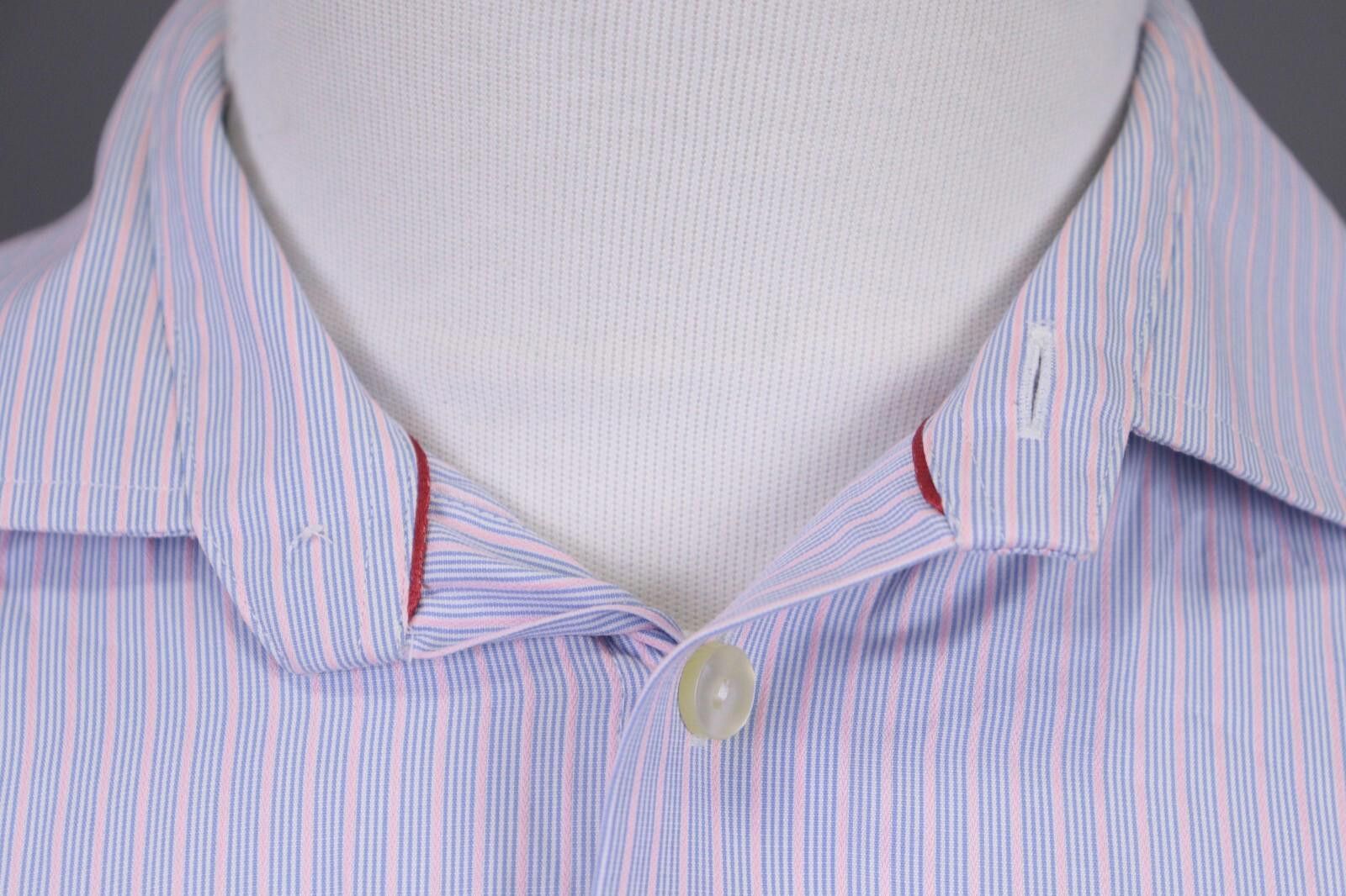 Eton Eton Contemporary Blue Stripe Up Shirt Size 41 /16 Size US M / EU 48-50 / 2 - 4 Thumbnail