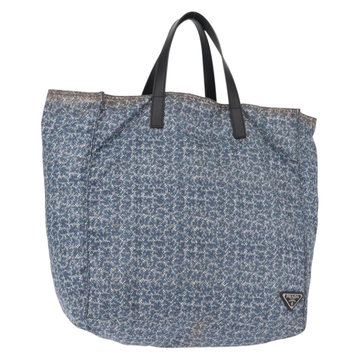 Prada PRADA Tote Bag Nylon Blue Silver Size ONE SIZE - 1 Thumbnail