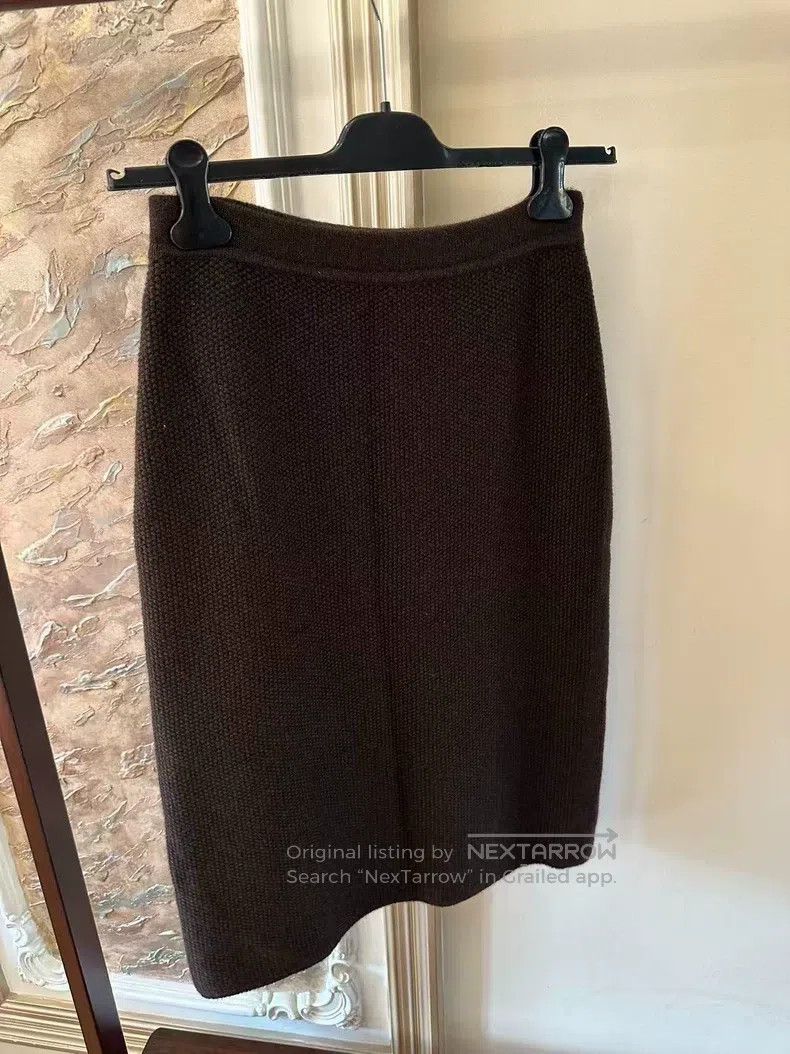 Other Hermes Chocolate Brown Wool Skirt Size 26" / US 2 / IT 38 - 1 Thumbnail