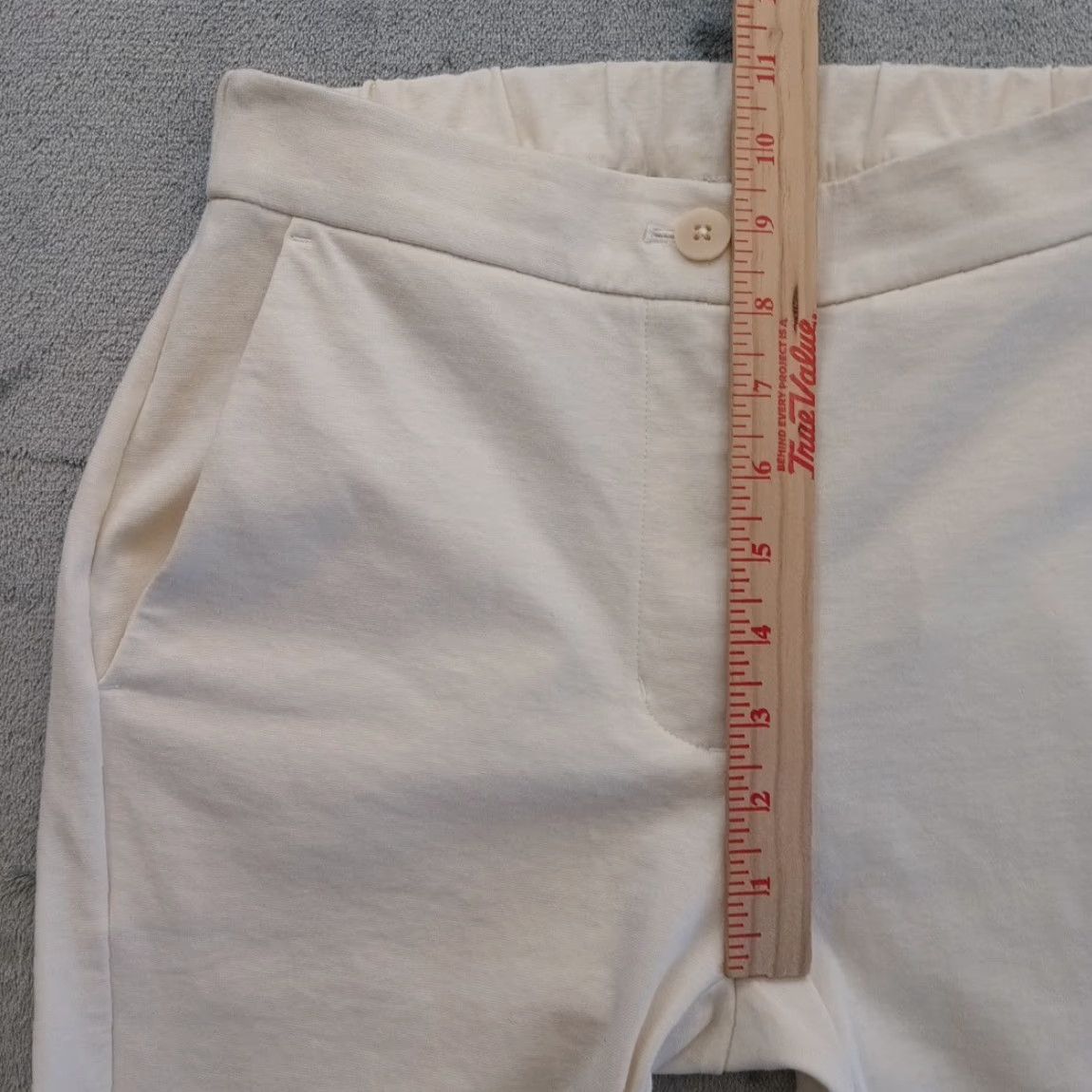Eileen Fisher Eileen Fisher Pants Women Ankle 2XS Ivory 25x27.5 Mid Rise Pockets Straight Flat Front Cotton Blend Vintage: No Size 24" / US 00 / IT 34 - 4 Thumbnail