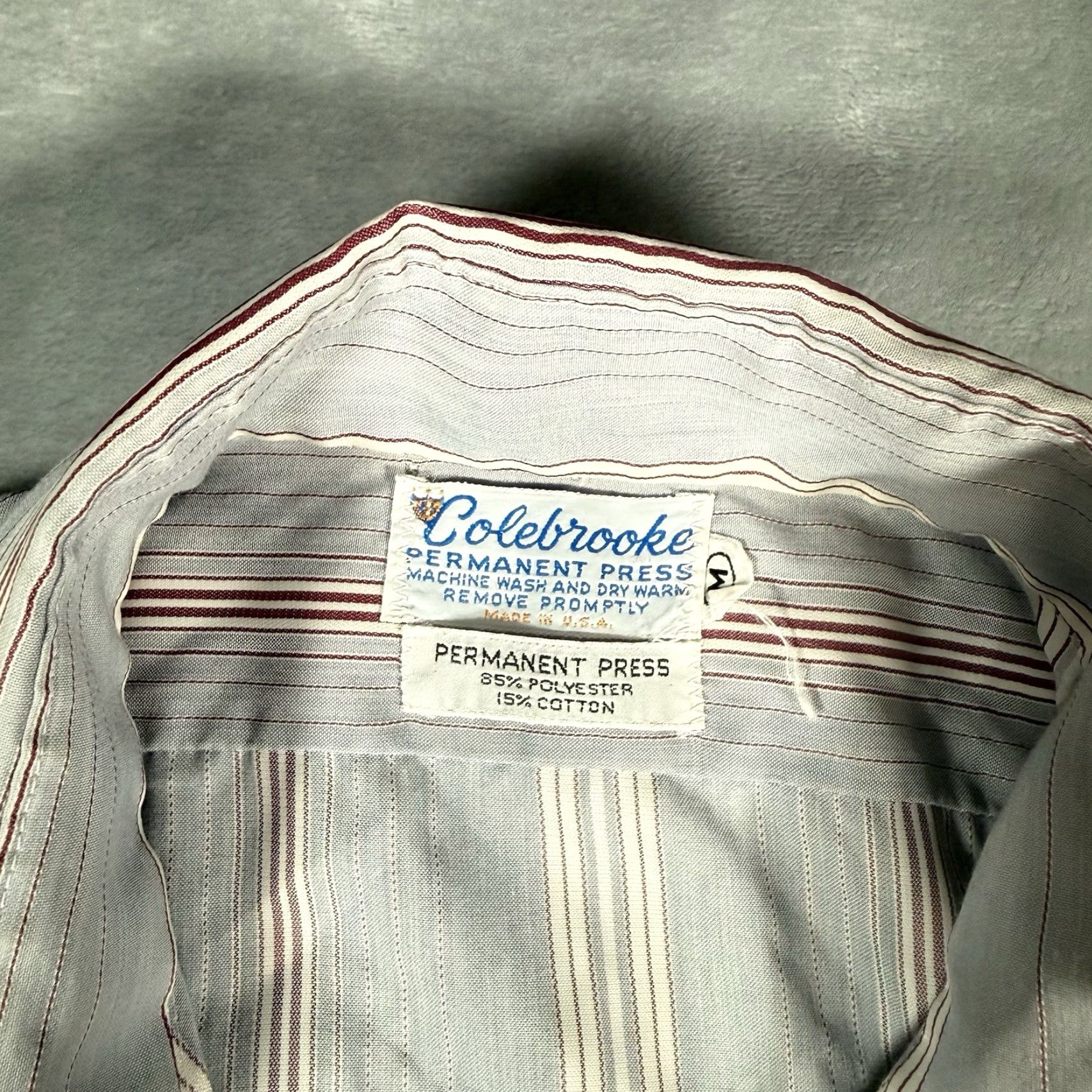 Vintage VINTAGE Colebrooke Permanent Press Striped Shirt Mens M Short Sleeve 70s Size US M / EU 48-50 / 2 - 3 Thumbnail