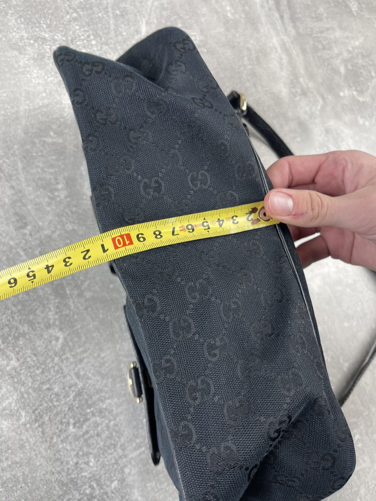 Gucci × Tom Ford × Vintage Gucci Guccissima 00s Leather Black Shoulders Tote Bag Size ONE SIZE - 18 Thumbnail