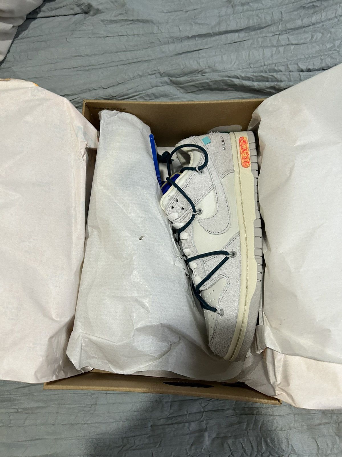Nike × Off-White × Virgil Abloh Nike Dunk Low Off White Lot 16 Size US 10 / EU 43 - 9 Thumbnail