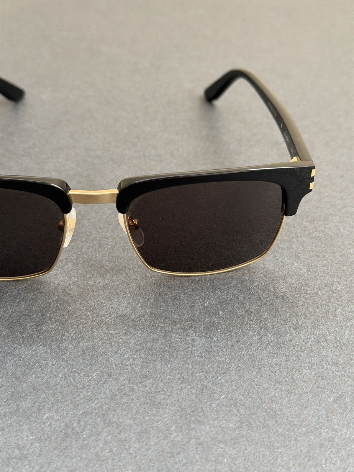 Cartier Cartier Black Square Acetate Metal Frame Sunglasses Size ONE SIZE - 4 Thumbnail