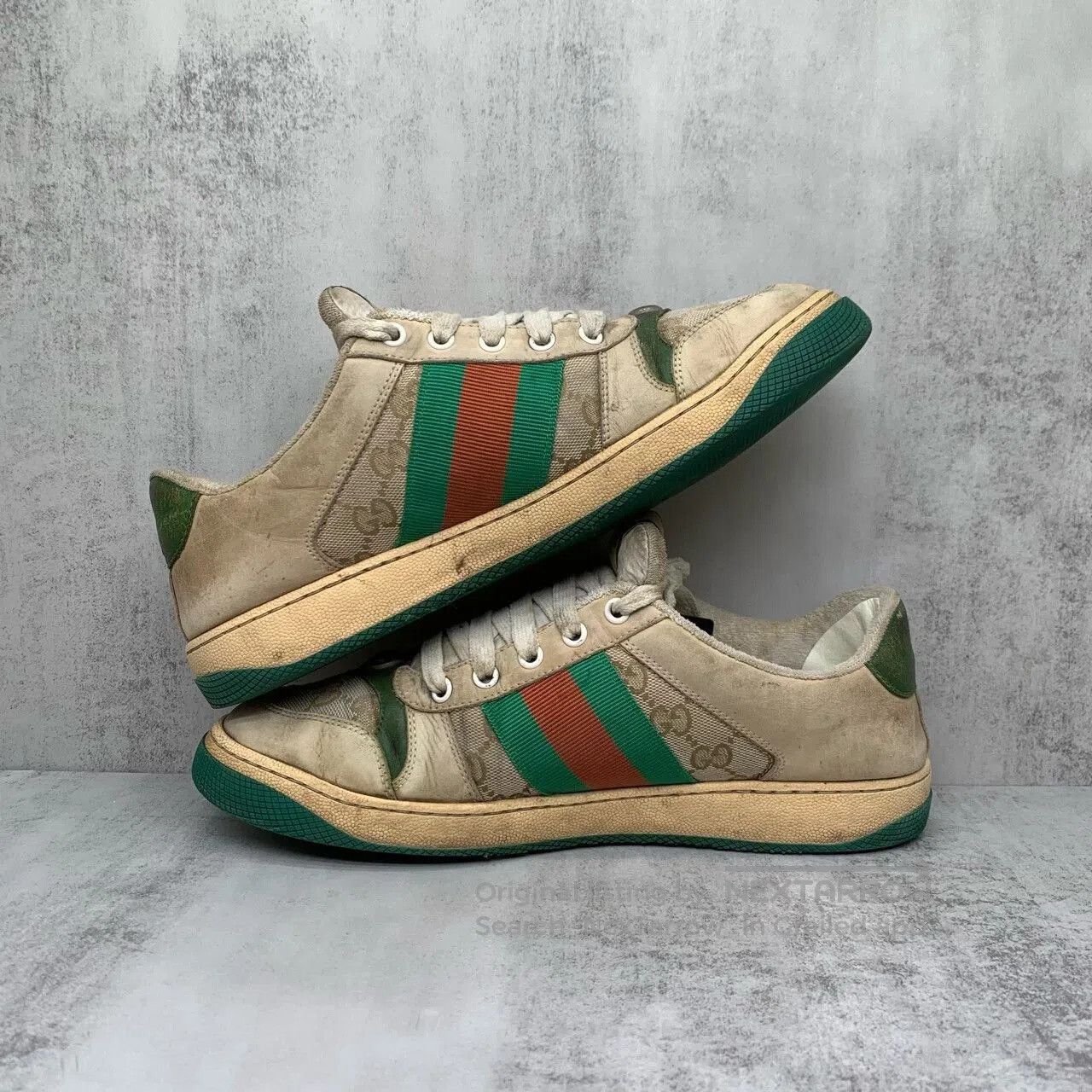 Gucci gucci green tail dirty shoes size 42. Size US 11 / EU 44 - 3 Thumbnail