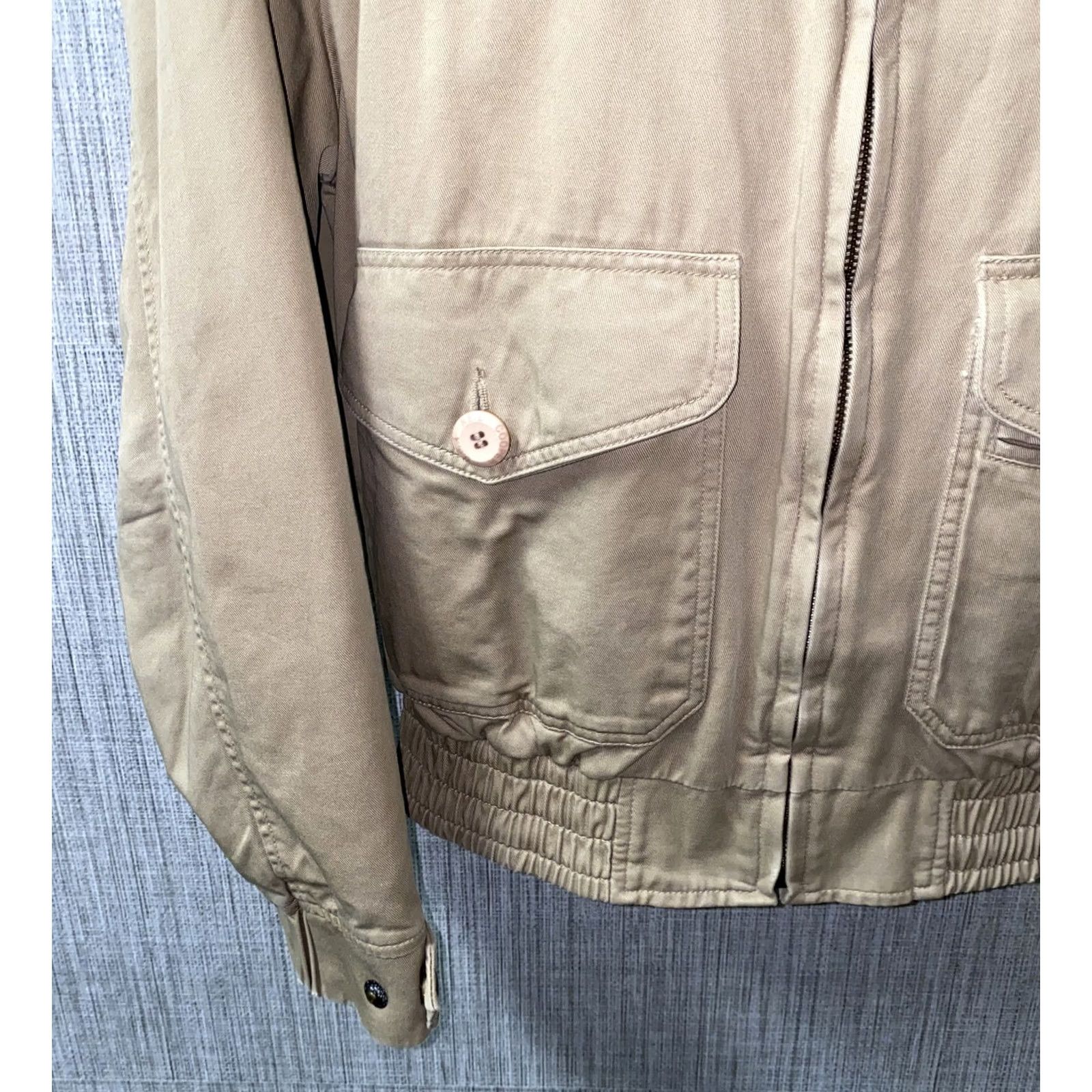 Vintage US Wings Jacket Full Zip Mens S Beige USA Made Cotton Solid Wing Collar Vintage: No Size US S / EU 44-46 / 1 - 4 Thumbnail