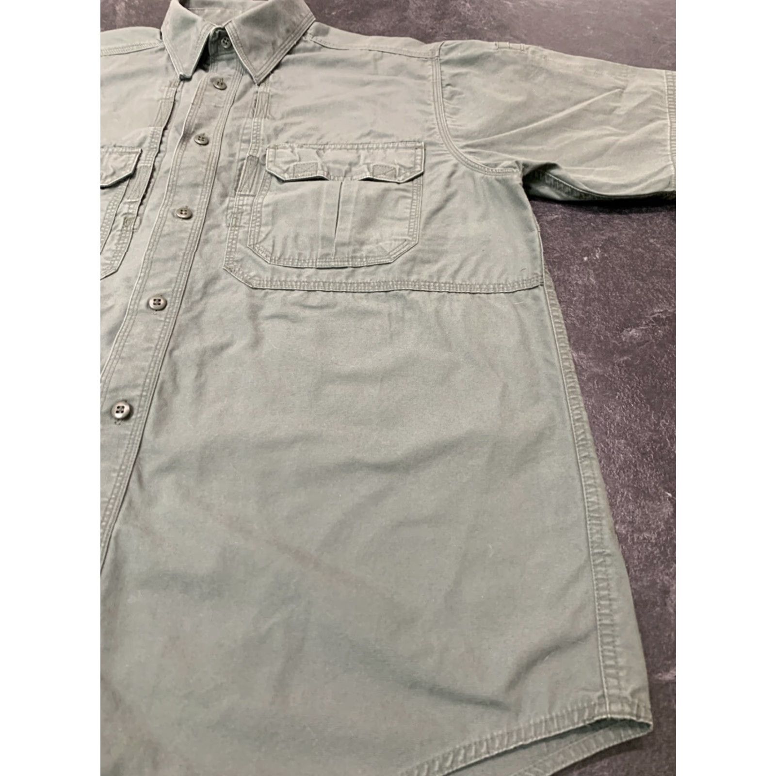 Vintage 5.11 Tactical Button-Up Shirt Short Sleeve Adult Medium Army Green Mens Size US M / EU 48-50 / 2 - 3 Thumbnail